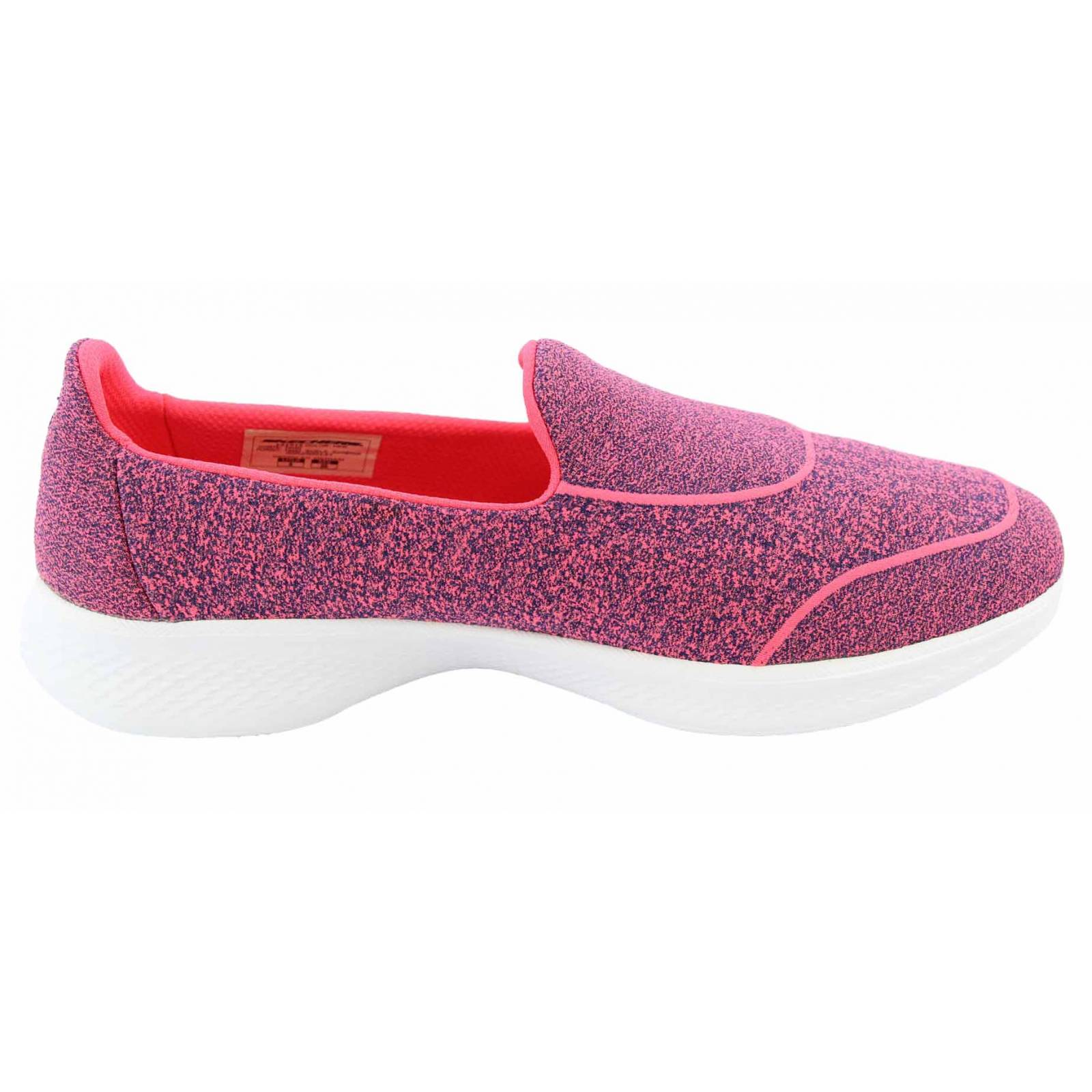 Tenis skechers dama go walk rosa con blanco