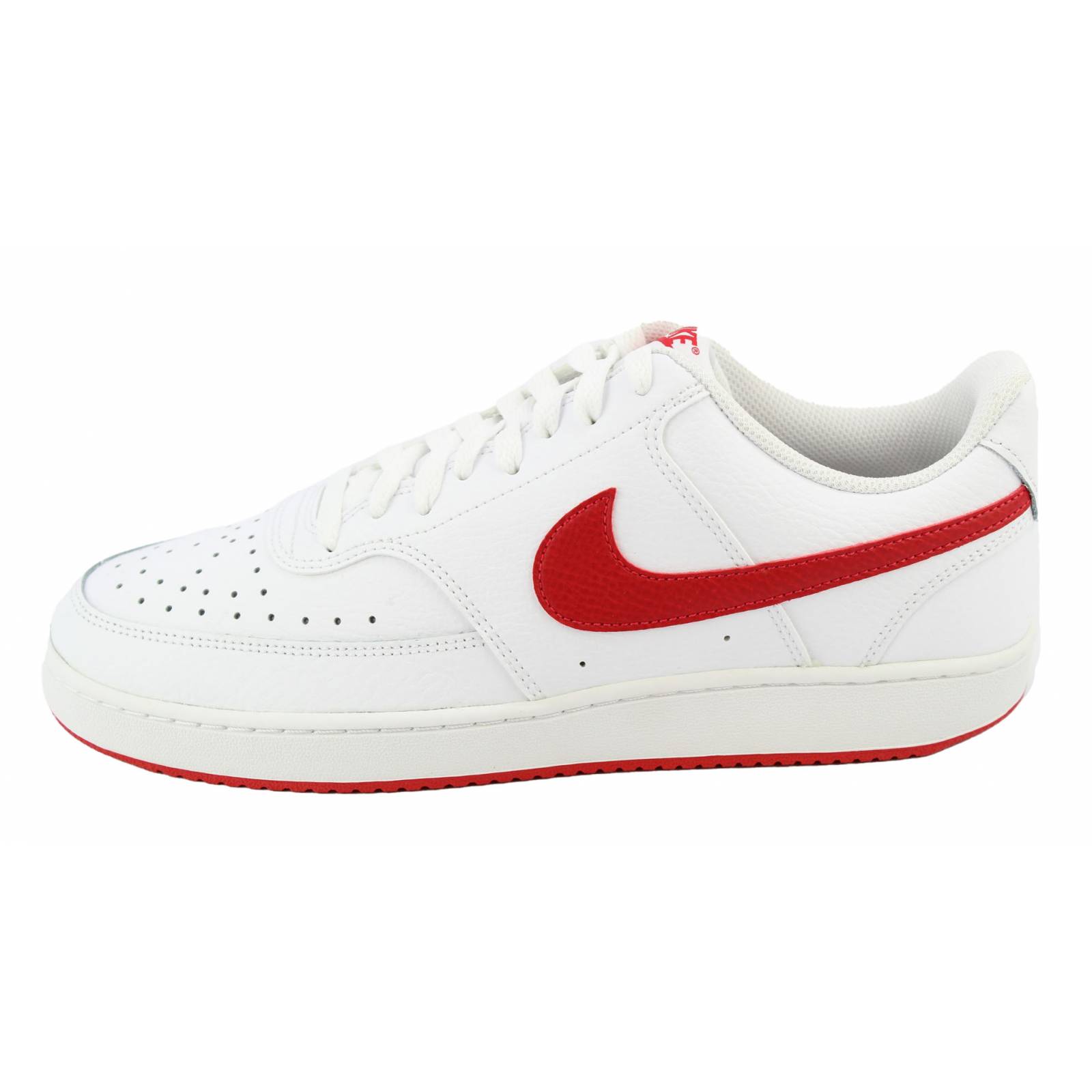 Tenis nike court vision low blanco con rojo