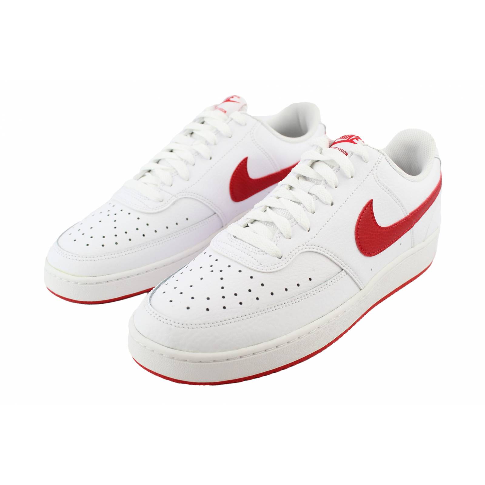 Tenis nike court vision low blanco con rojo