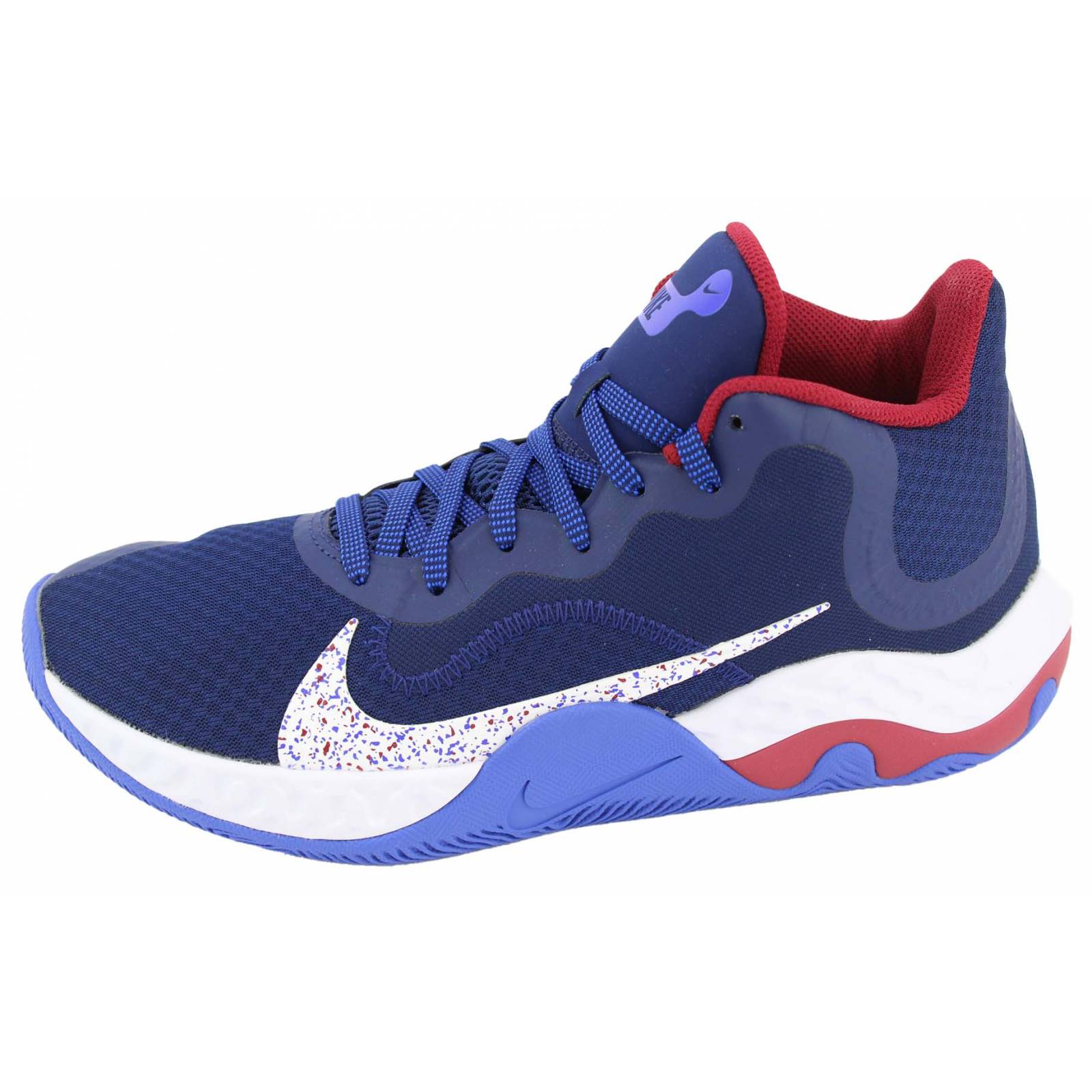 Tenis nike renew elevate caballero azul con rojo