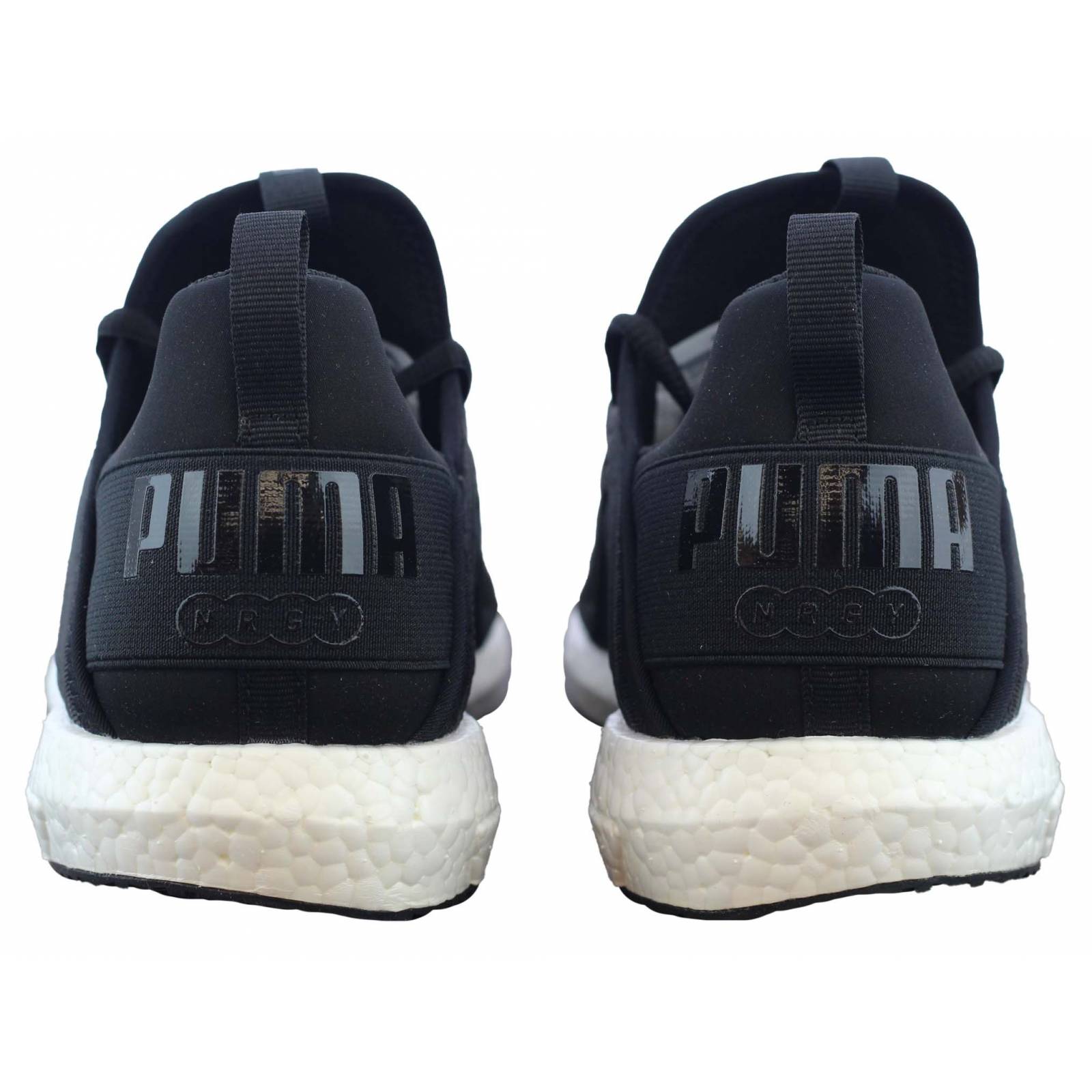 Tenis puma mega nrgy caballero negro blanco