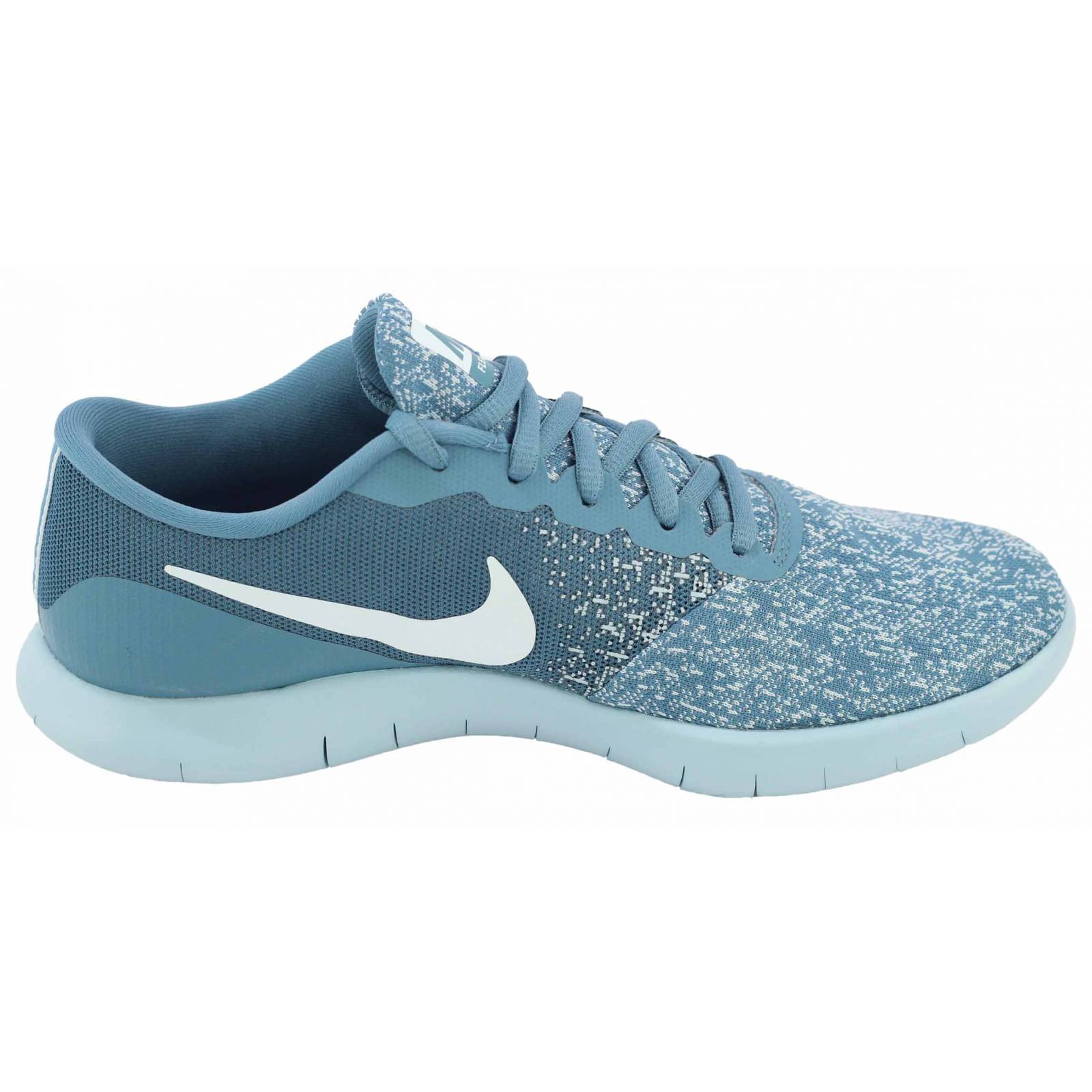Tenis nike dama nike flex aqua azul con blanco