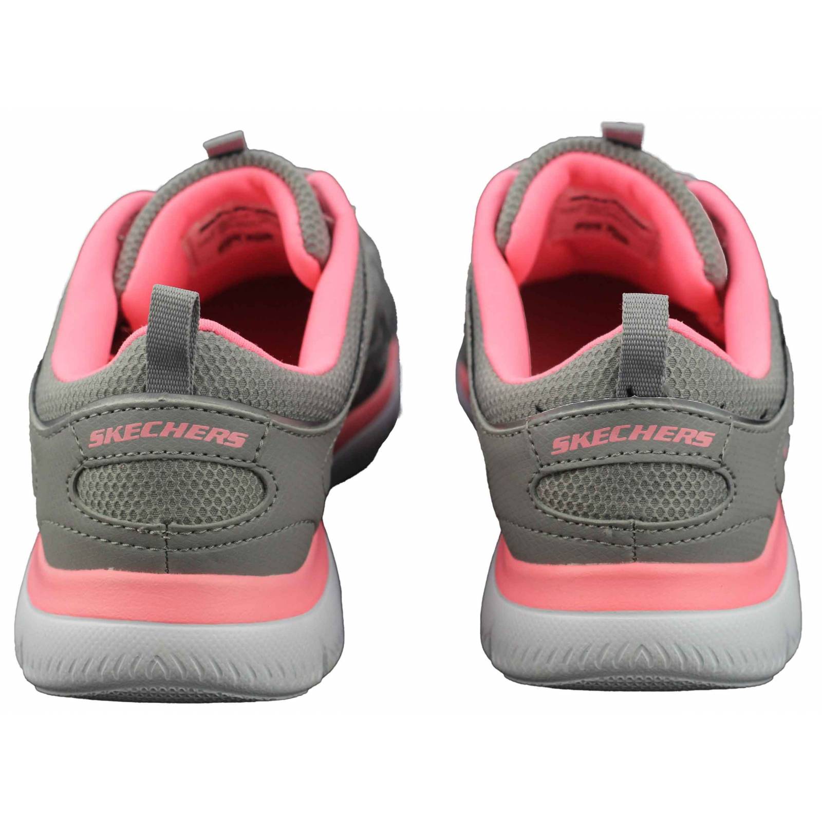 Tenis skechers dama summits built in gris rosa