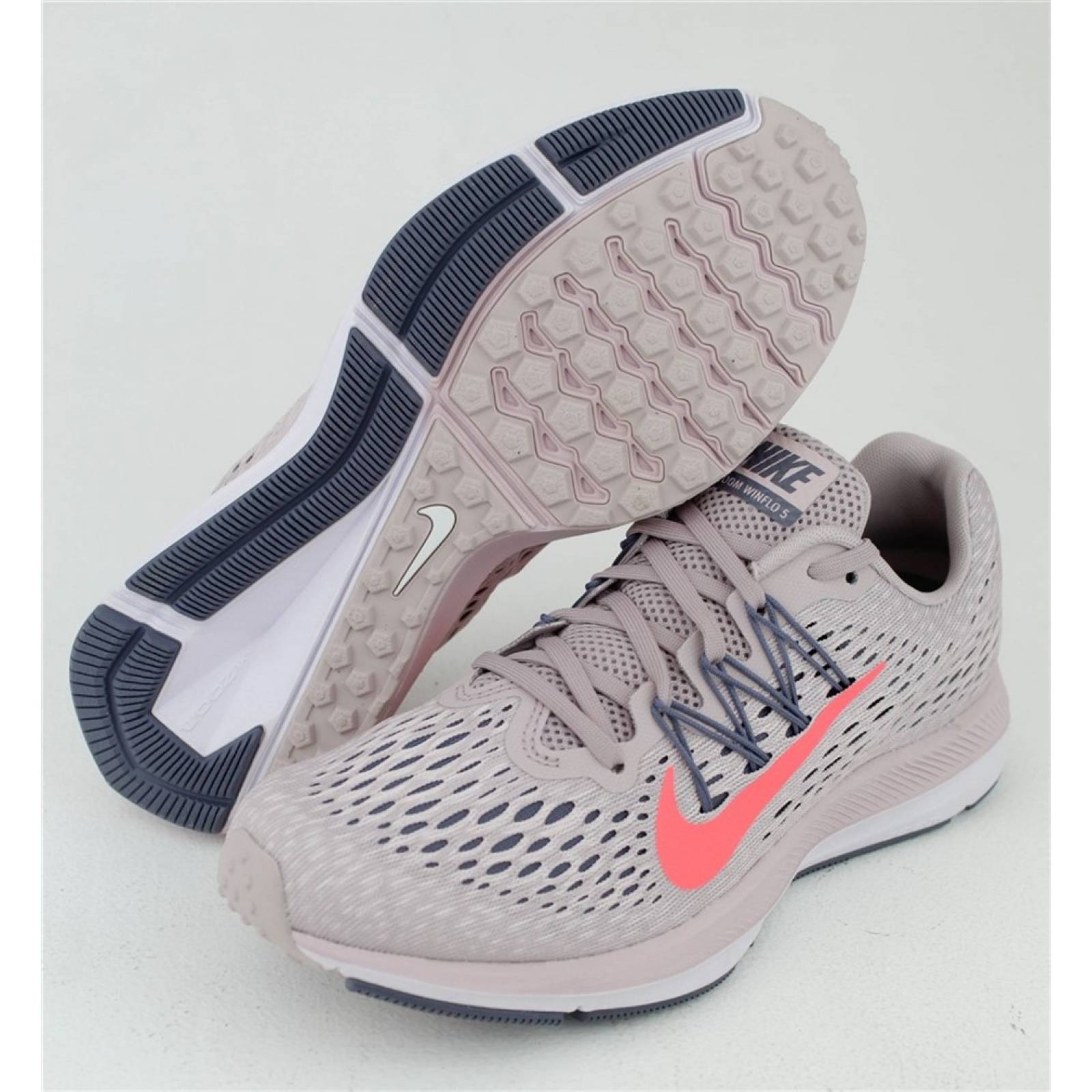 Tenis nike zoom winflo 5 dama gris rojo