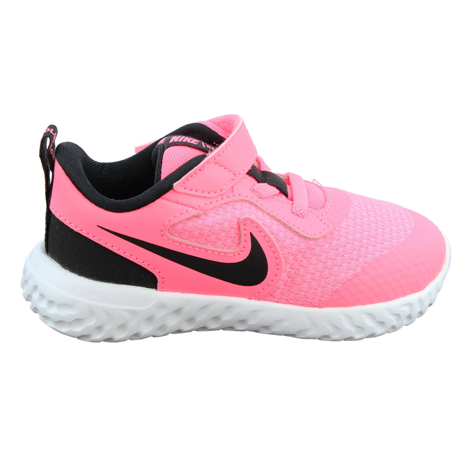 Tenis nike revolution 5 game niÑa rosa negro blanco