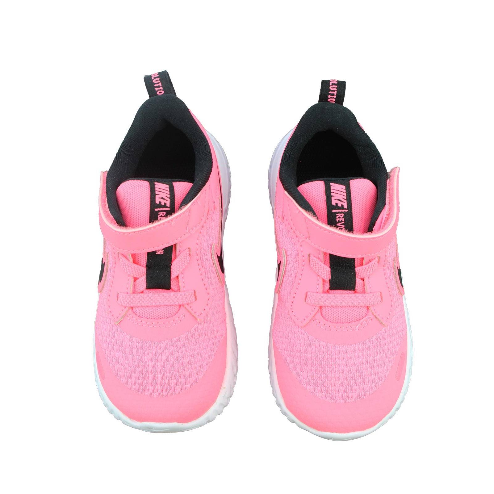 Tenis nike revolution 5 game niÑa rosa negro blanco