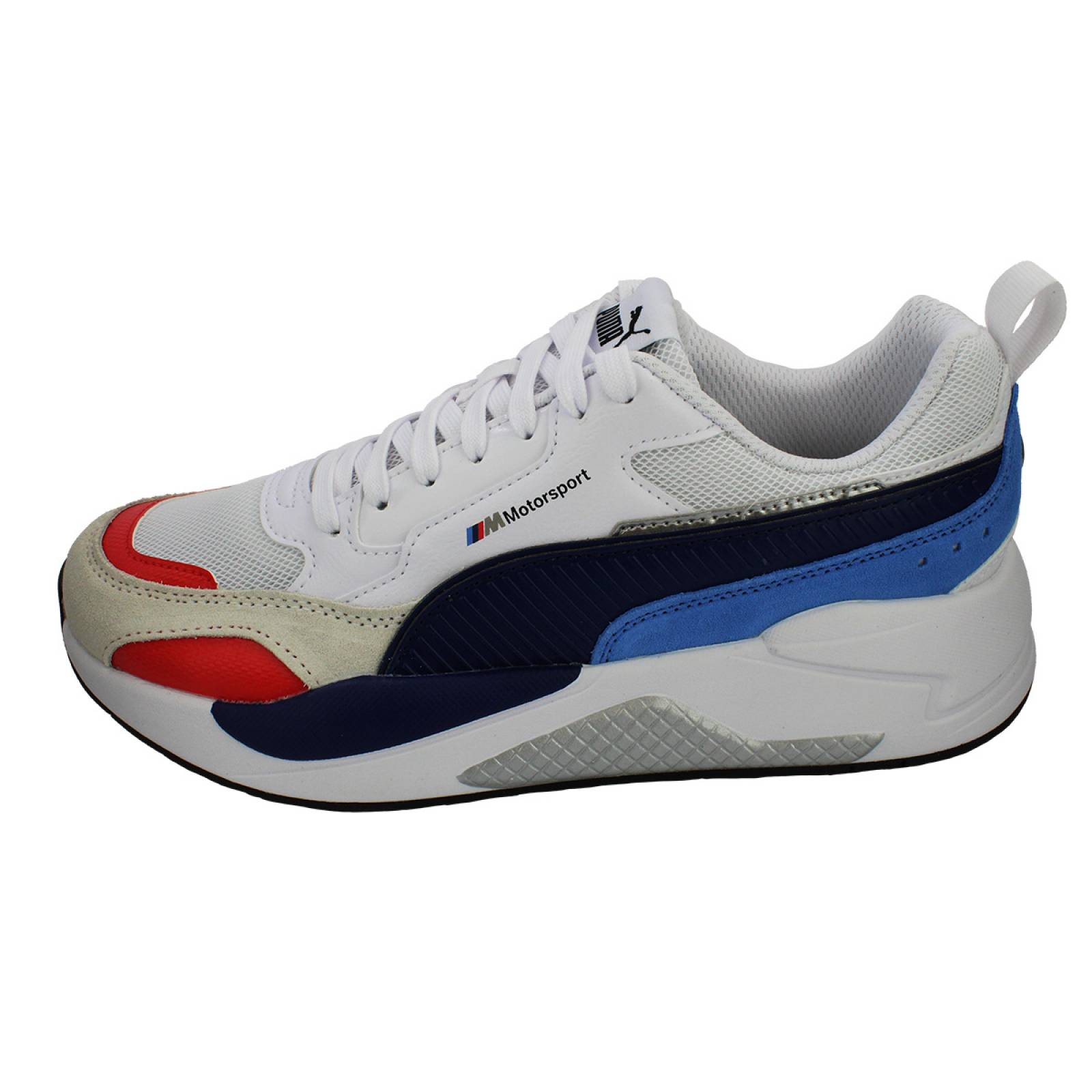 Tenis puma bmw mms x ray 2.0 blanco azul rojo