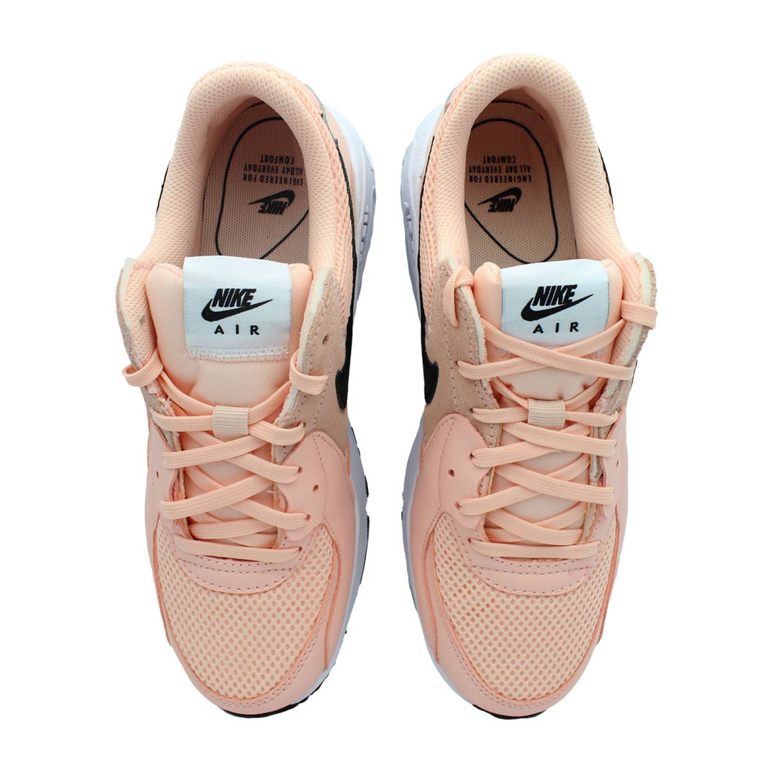 Tenis nike air max excee dama rosa blanco