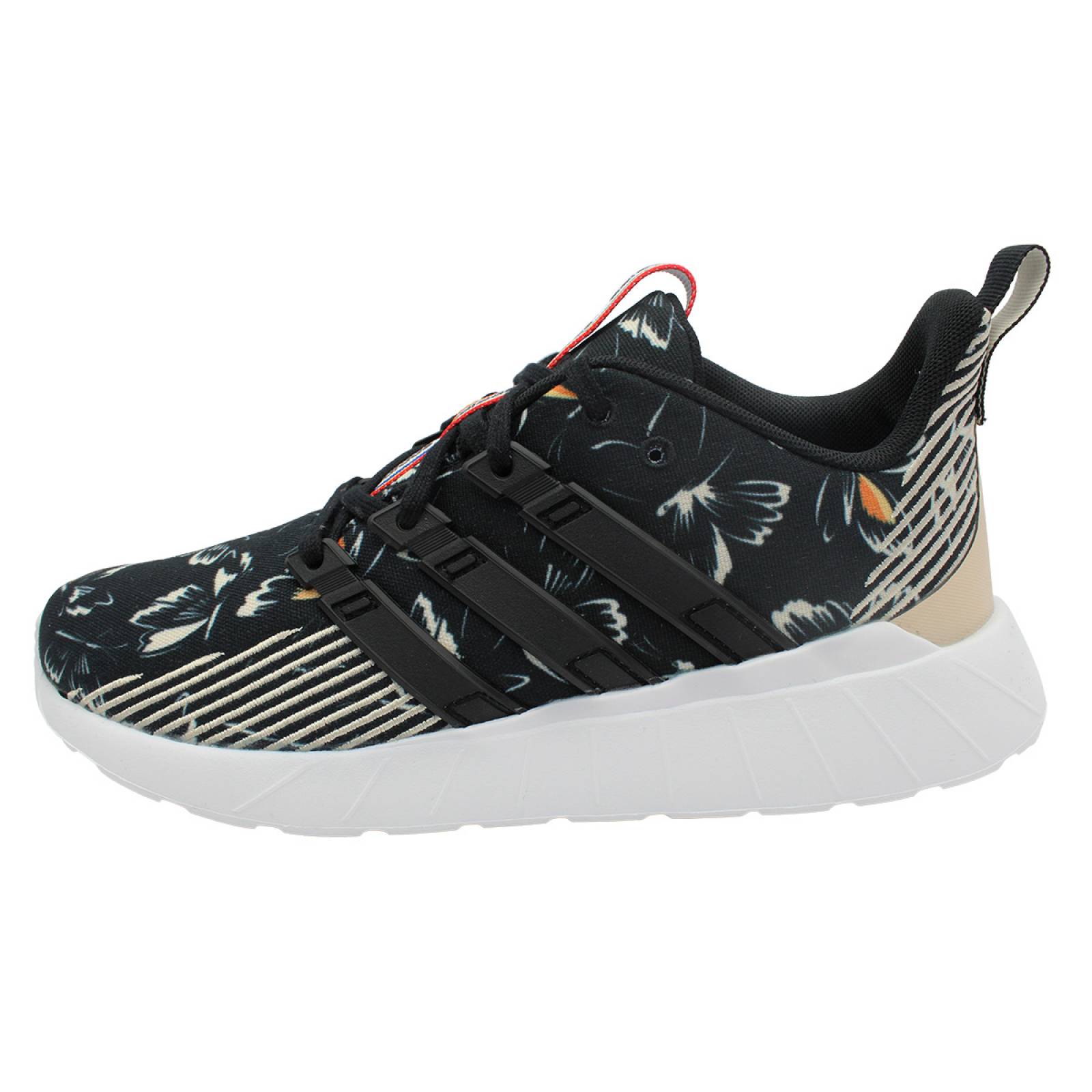 Tenis adidas questar flow negro multicolor