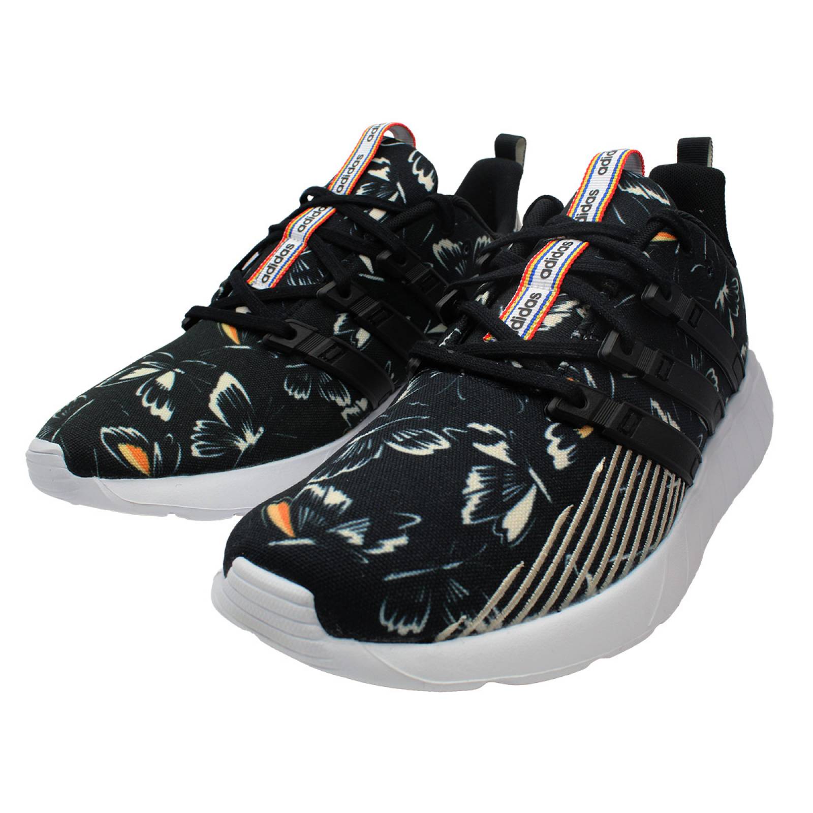 Tenis adidas questar flow negro multicolor