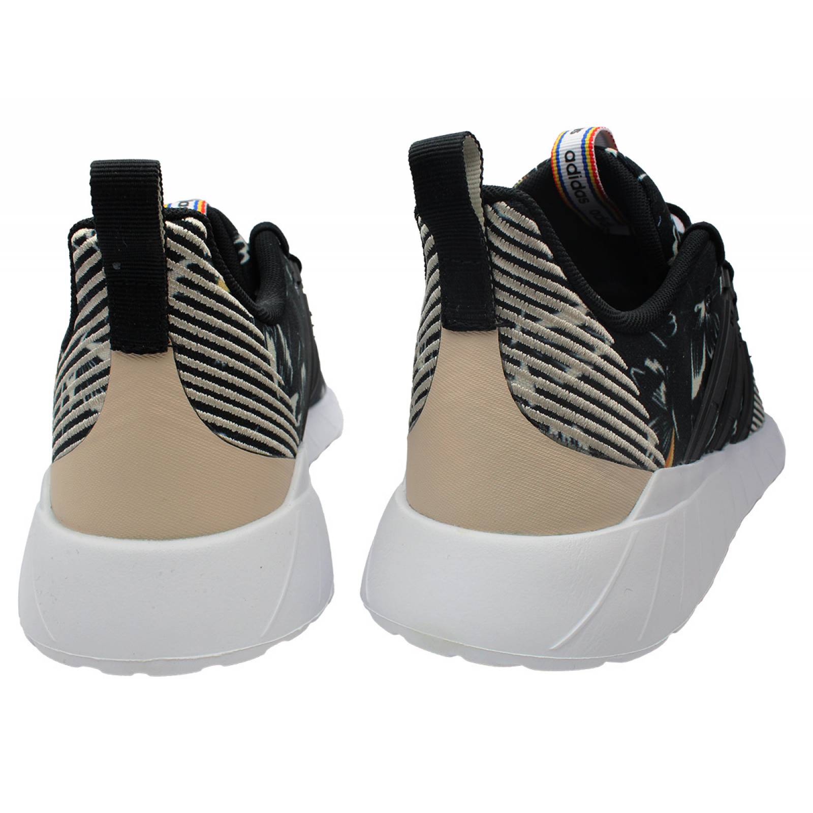 Tenis adidas questar flow negro multicolor