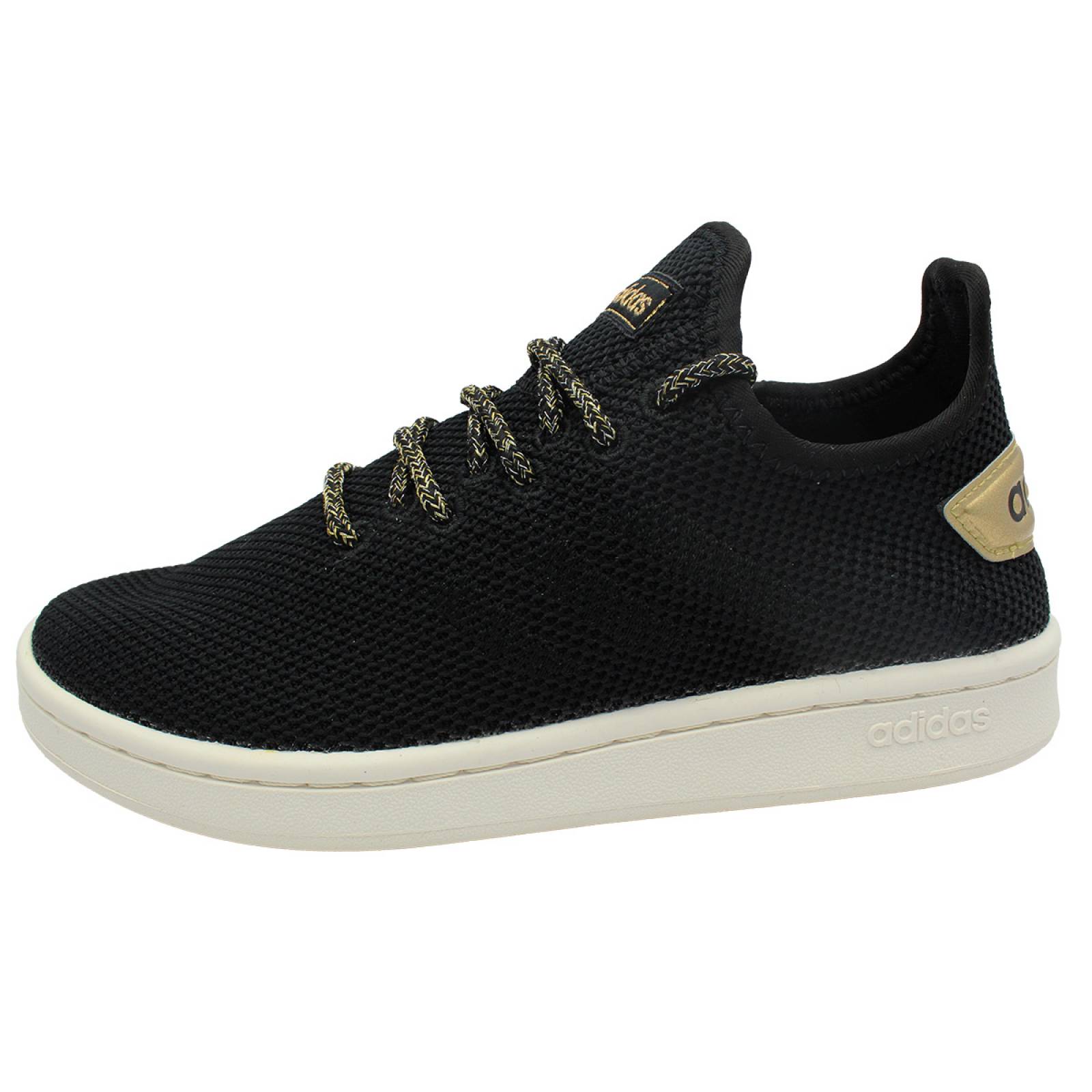 Tenis adidas court adapt dama negro oro