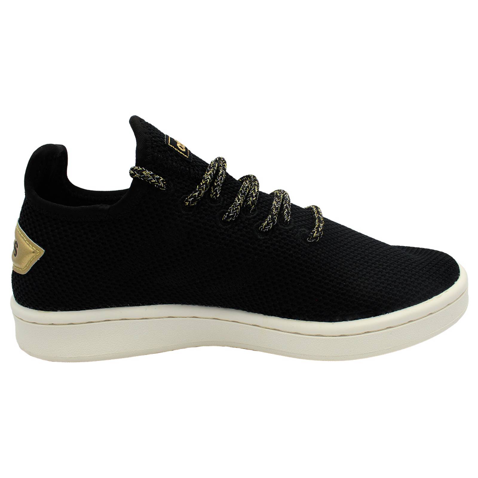 Tenis adidas court adapt dama negro oro