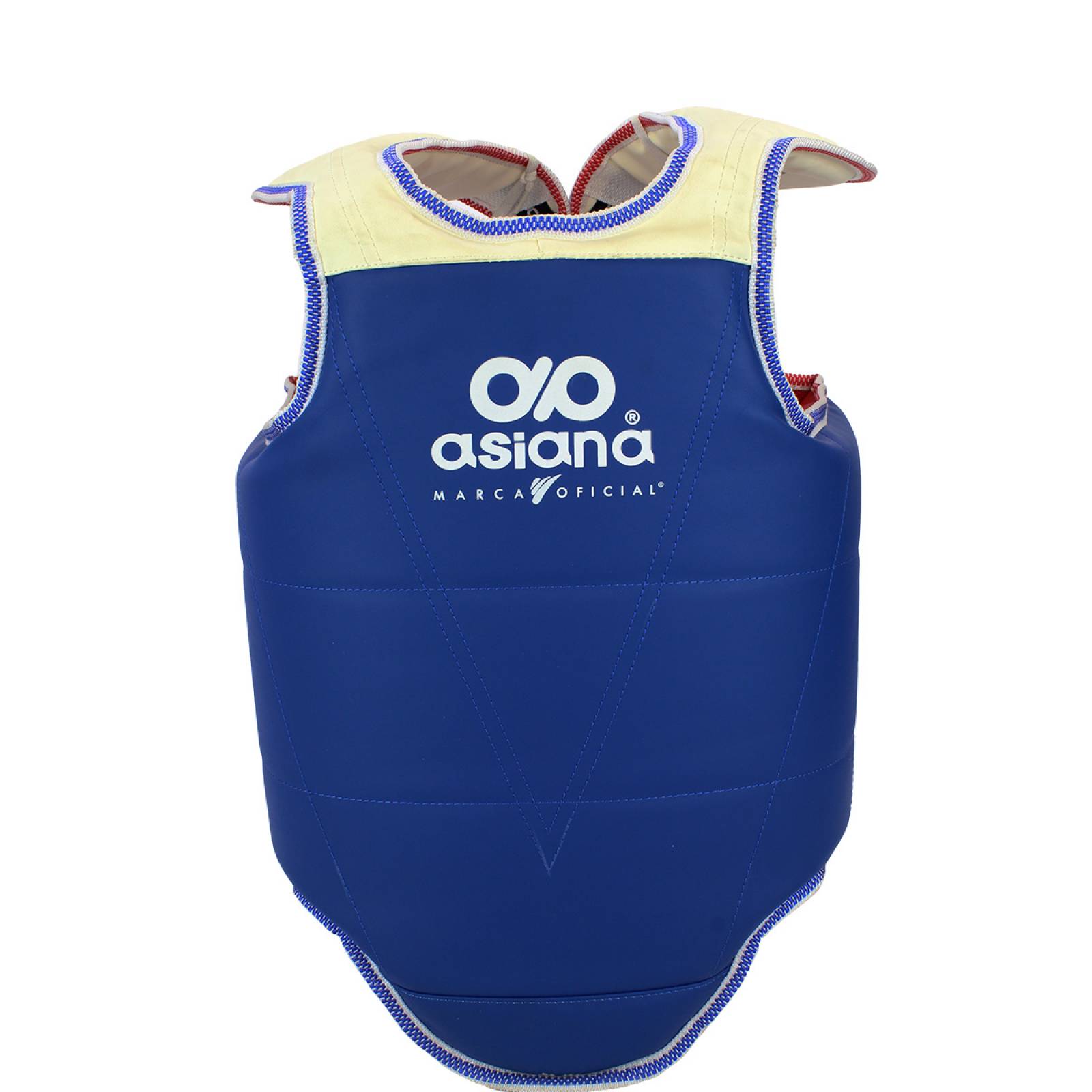 Peto asiana taekwando azul rojo triple extra chico