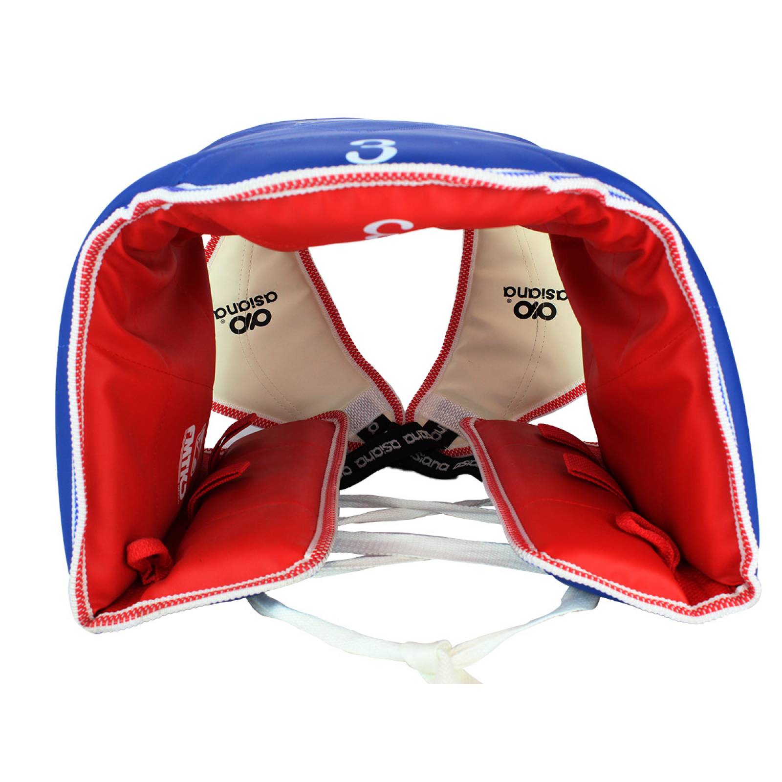 Peto asiana taekwando azul rojo triple extra chico