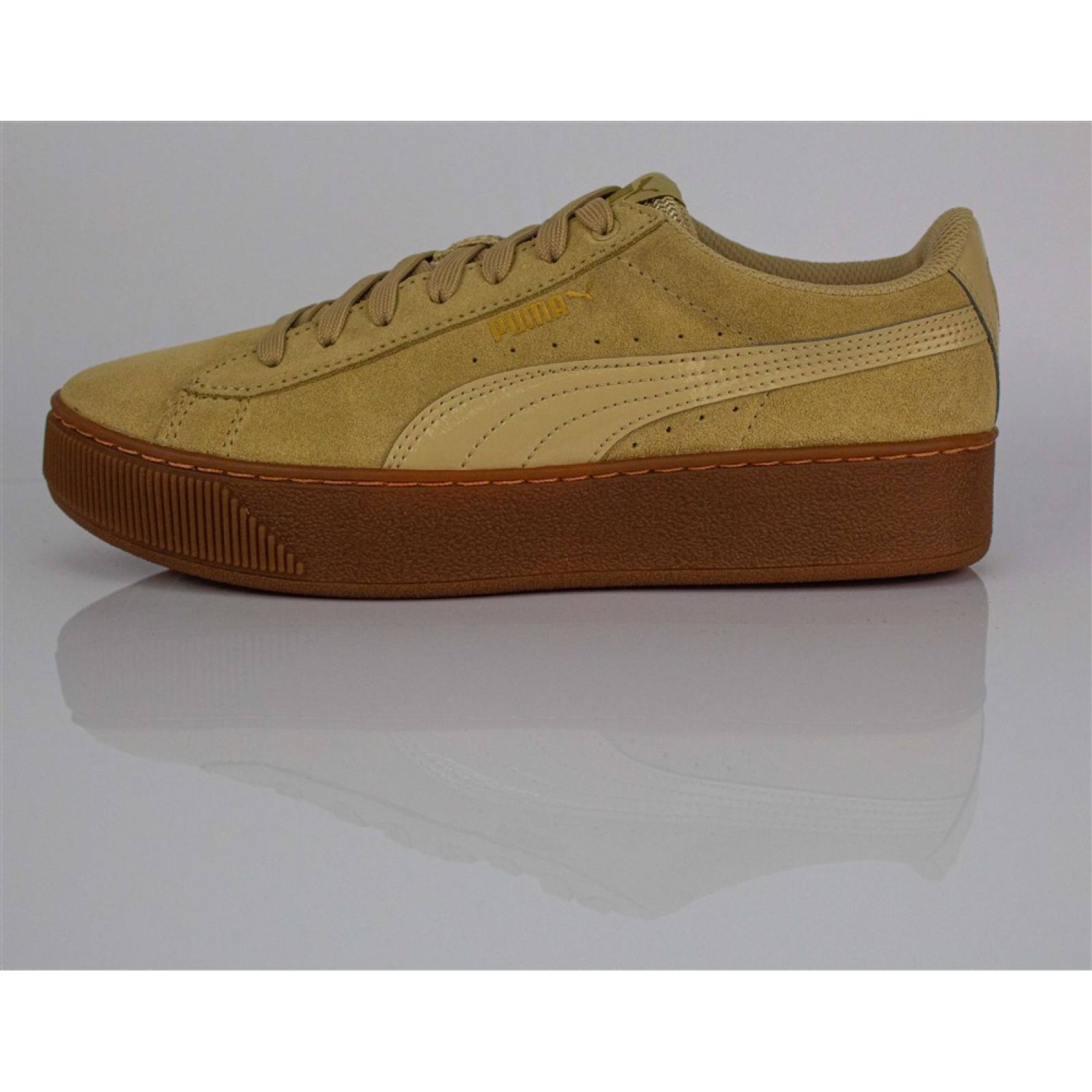 Tenis puma dama vikky plataforma cafe beige