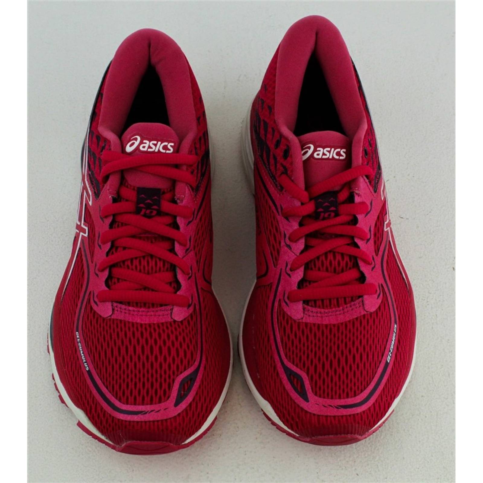Tenis asics dama gel-cumulus 19 rosa blanco negro