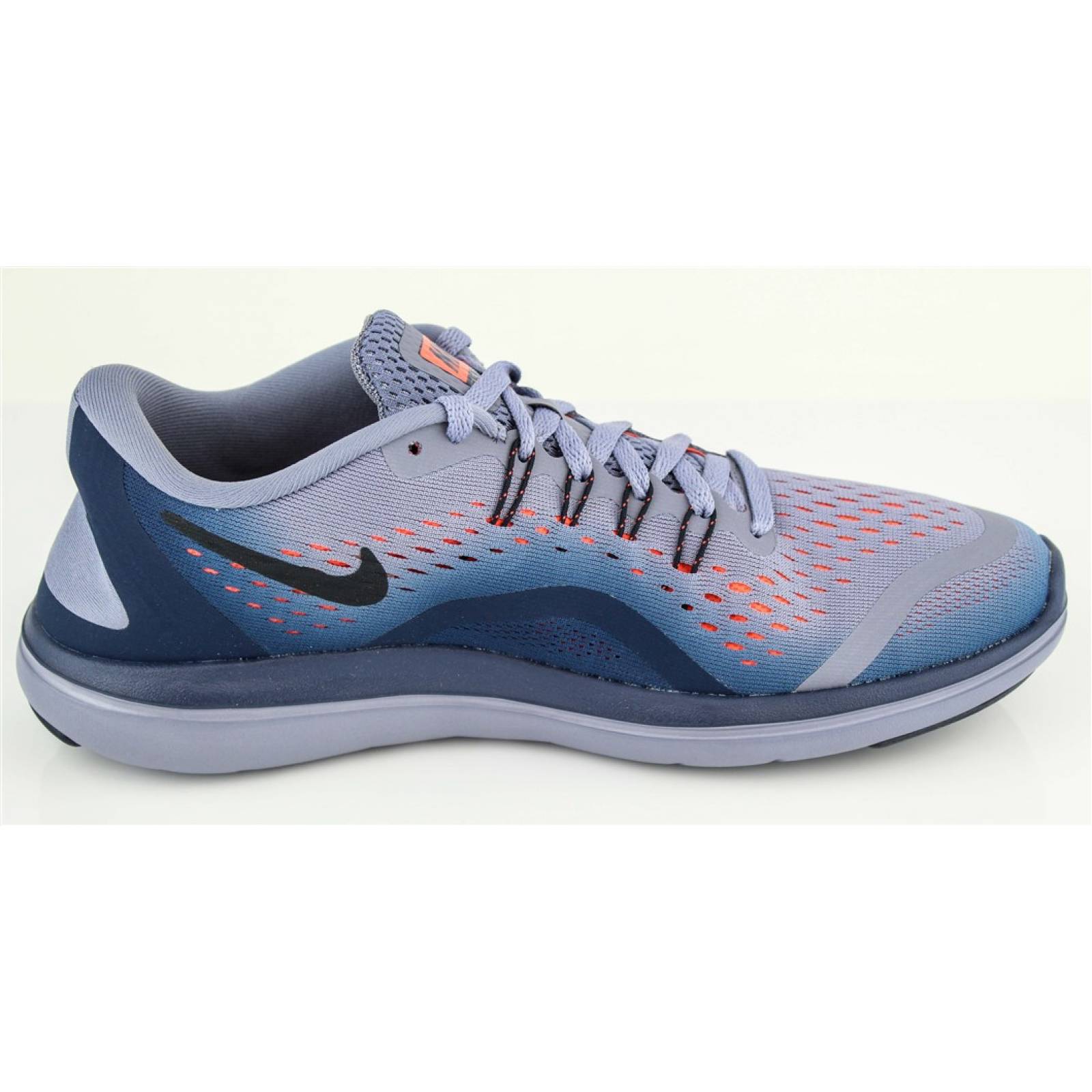 Tenis nike flex 2017 caballero gris azul negro