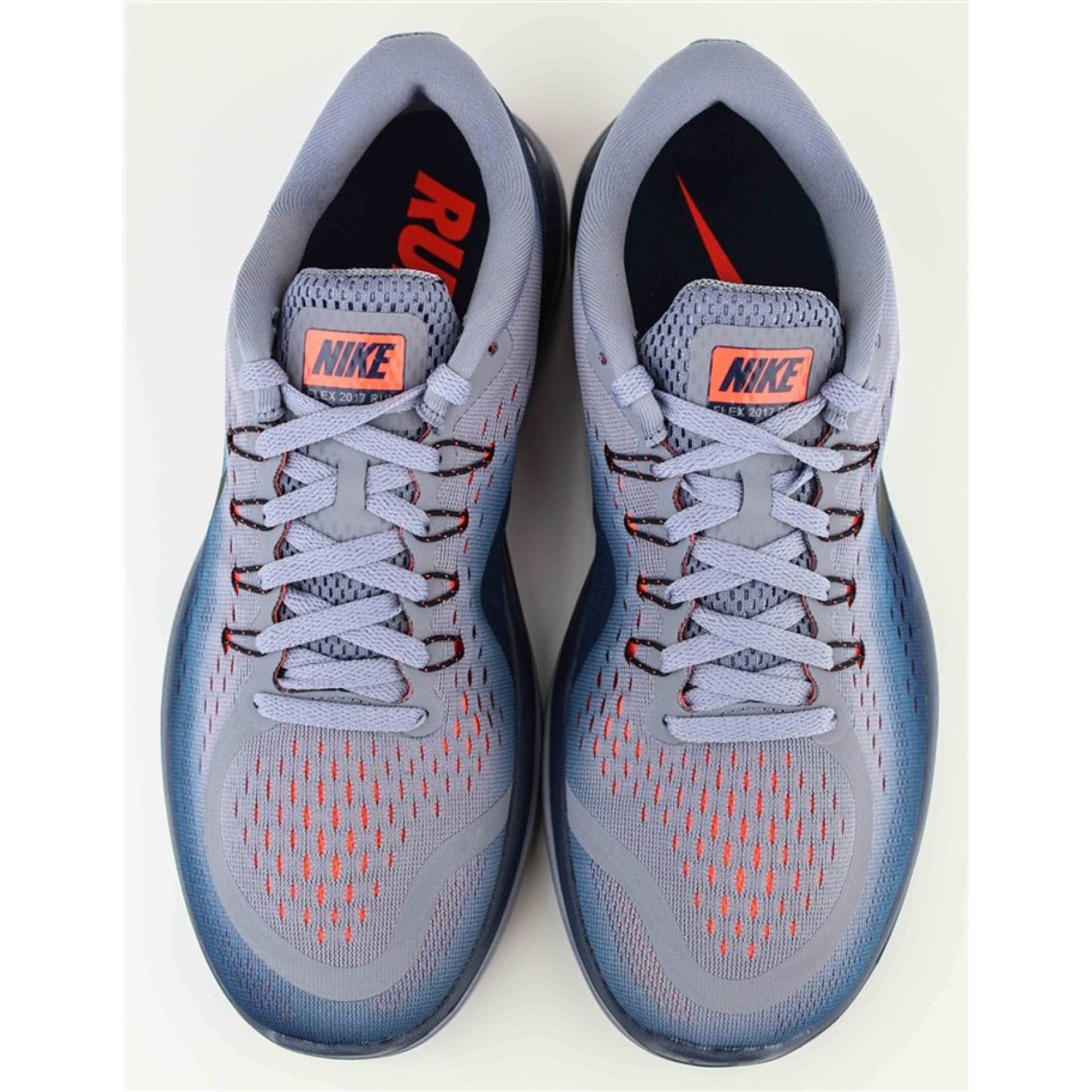 Tenis nike flex 2017 caballero gris azul negro