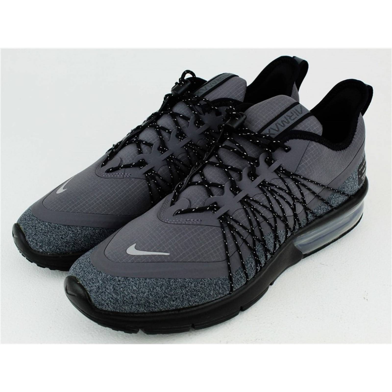 Tenis nike dama air sequent gris negro