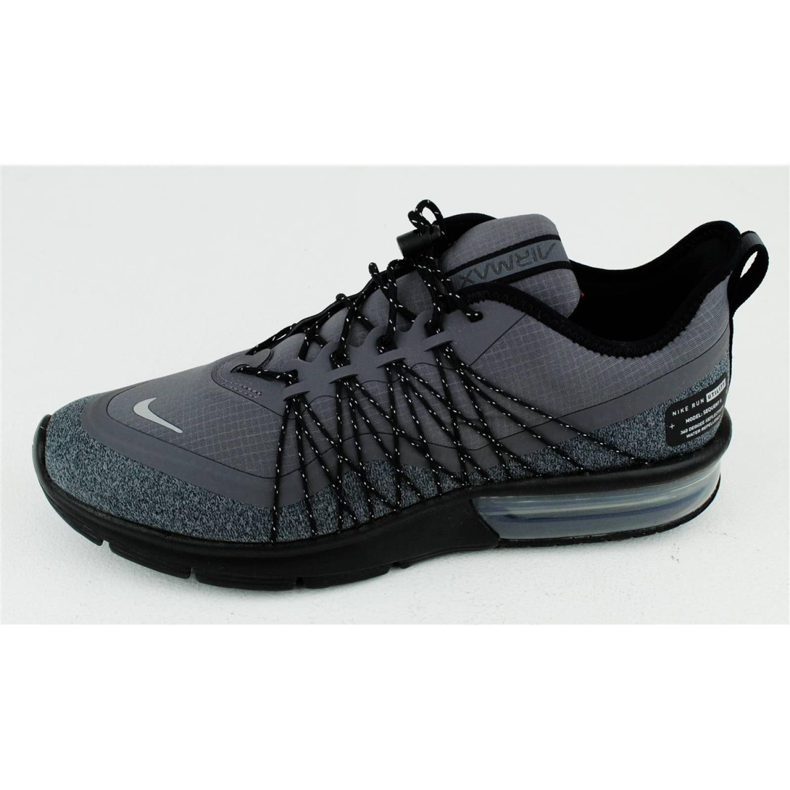 Tenis nike dama air sequent gris negro