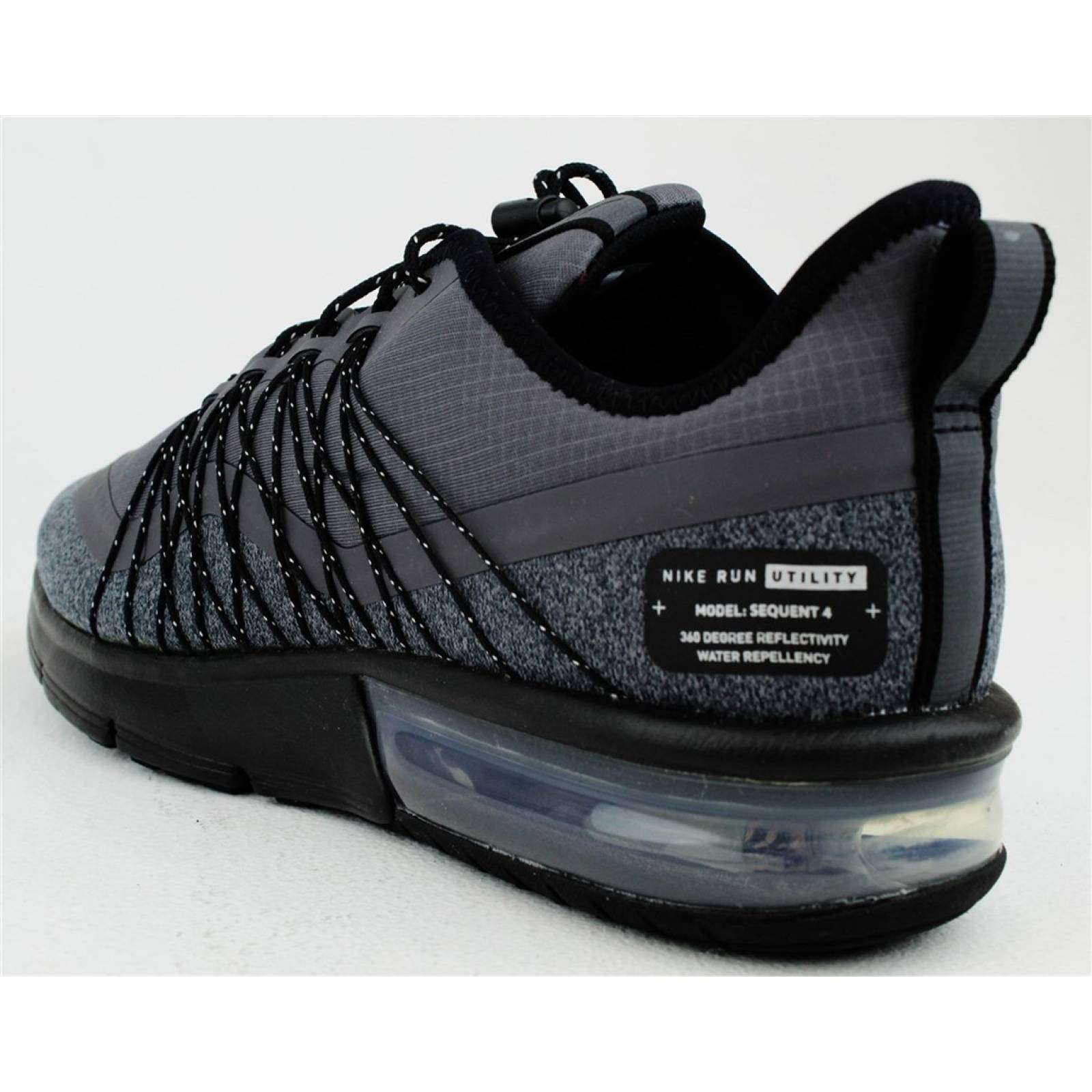 Tenis nike dama air sequent gris negro