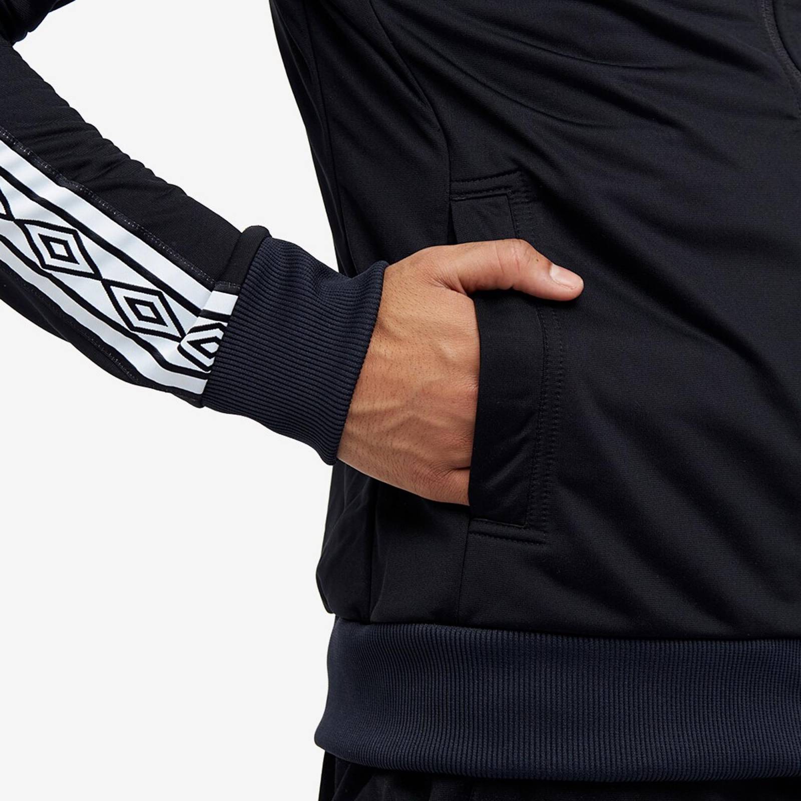 Sudadera chamarra umbro tricot caballero negro