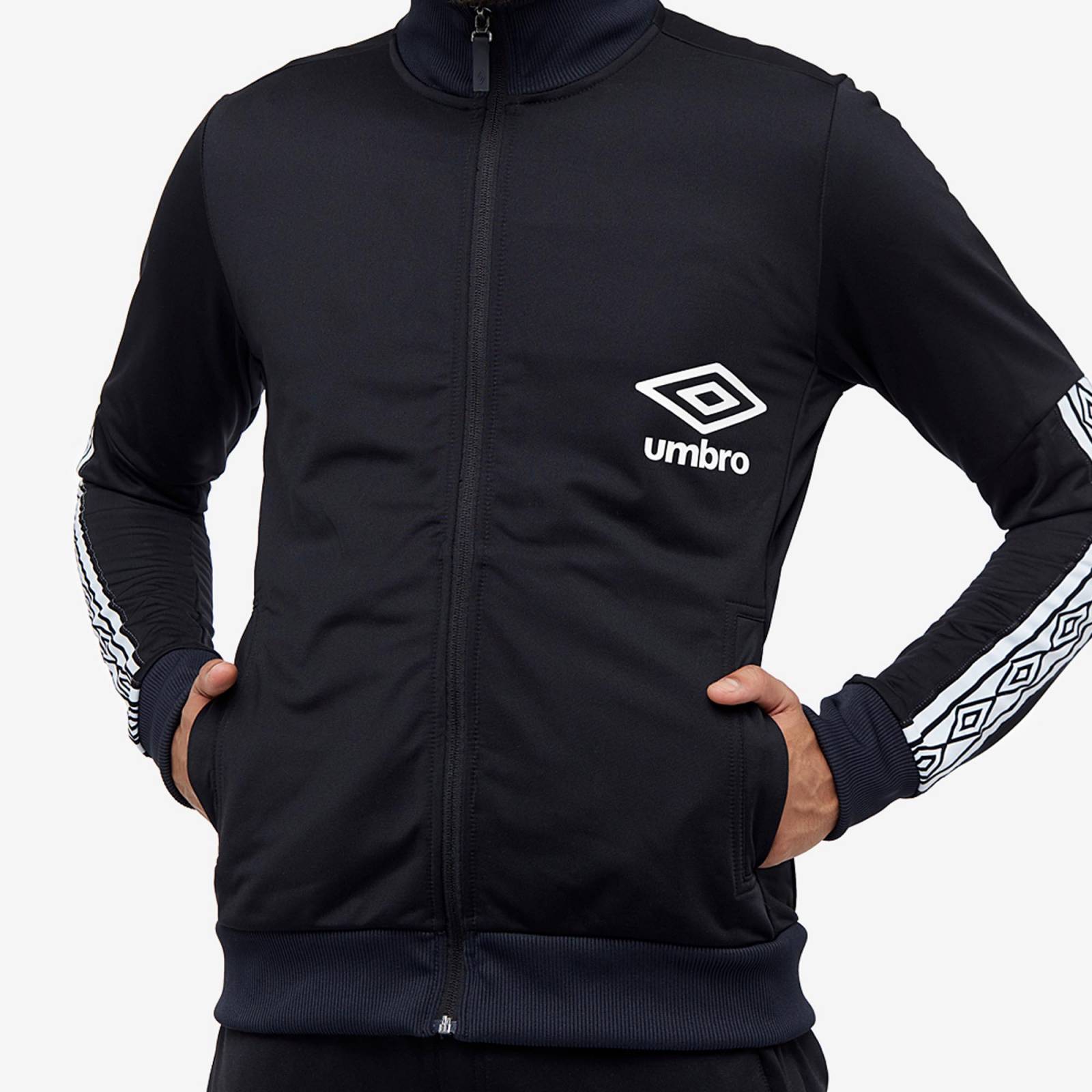 Sudadera chamarra umbro tricot caballero negro