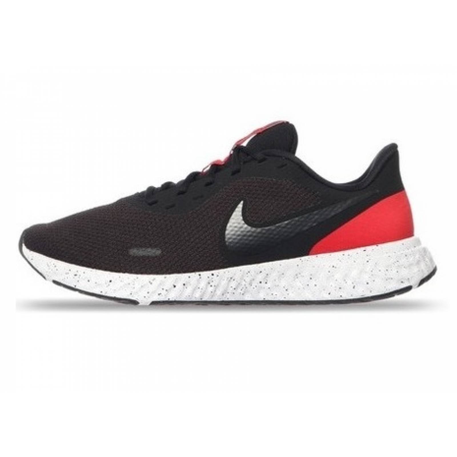 Tenis nike revolution 5 negro rojo bq3204003