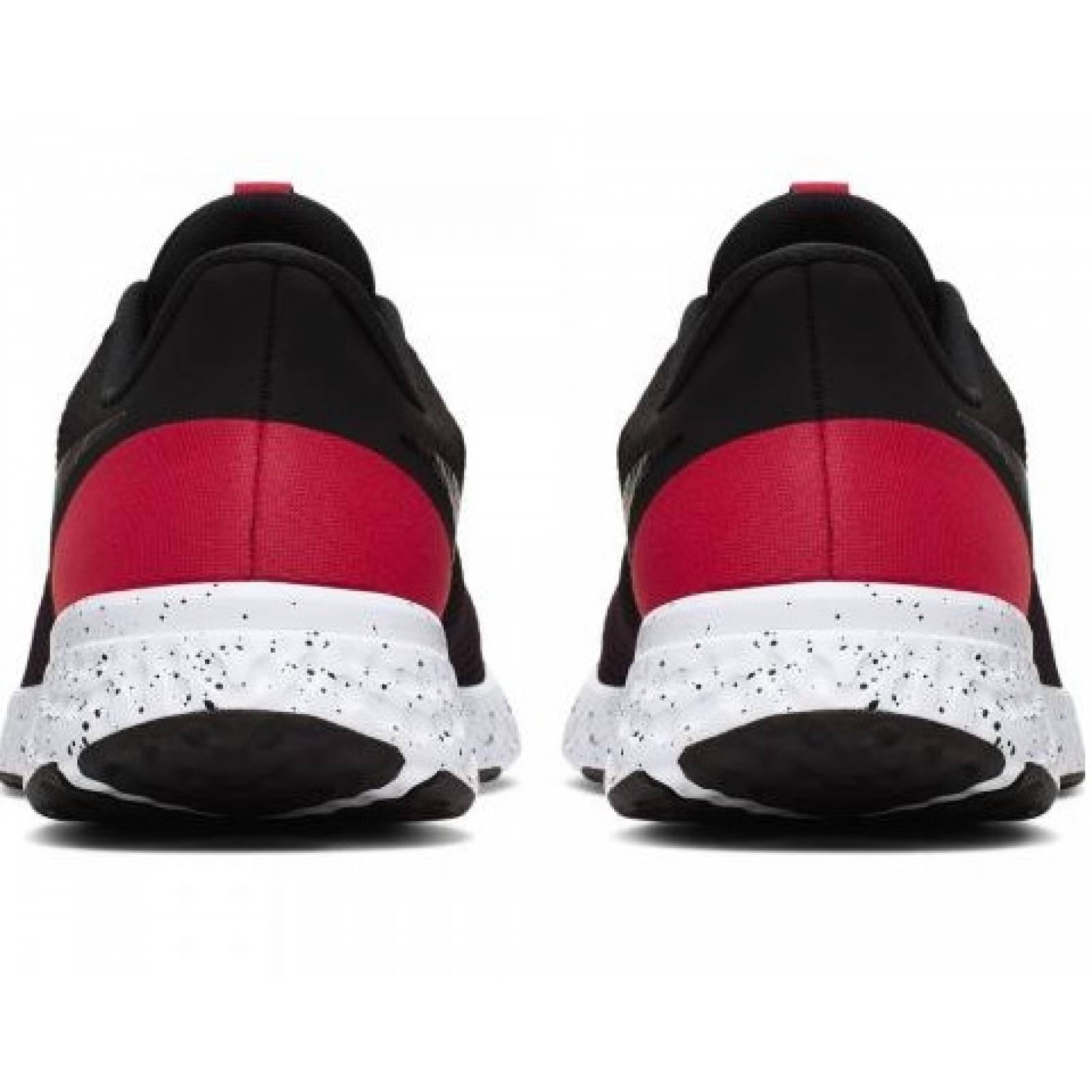 Tenis nike revolution 5 negro rojo bq3204003