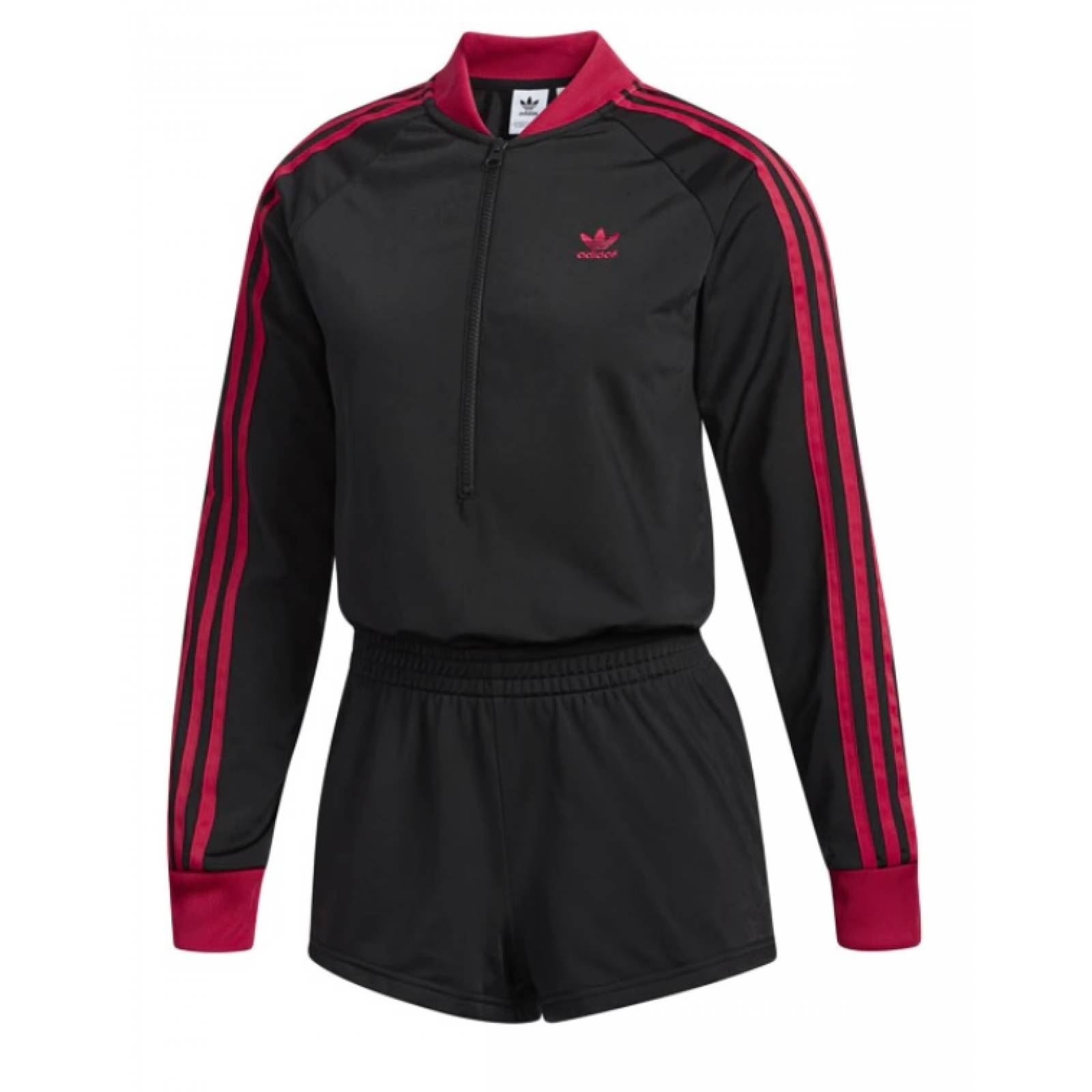 Conjunto adidas jump suit negro morado