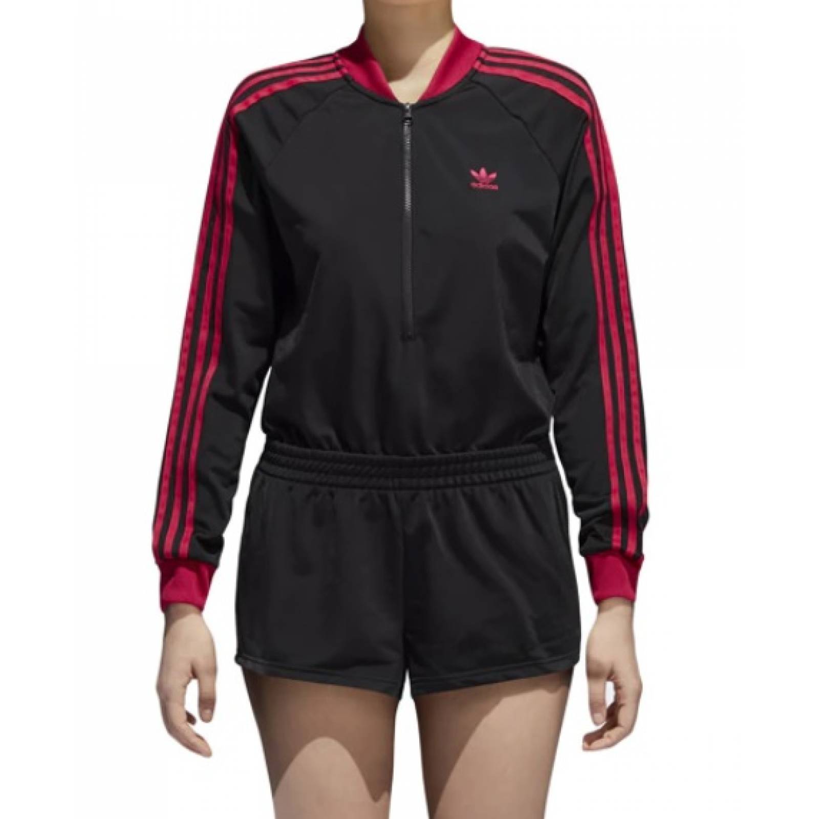 Conjunto adidas jump suit negro morado
