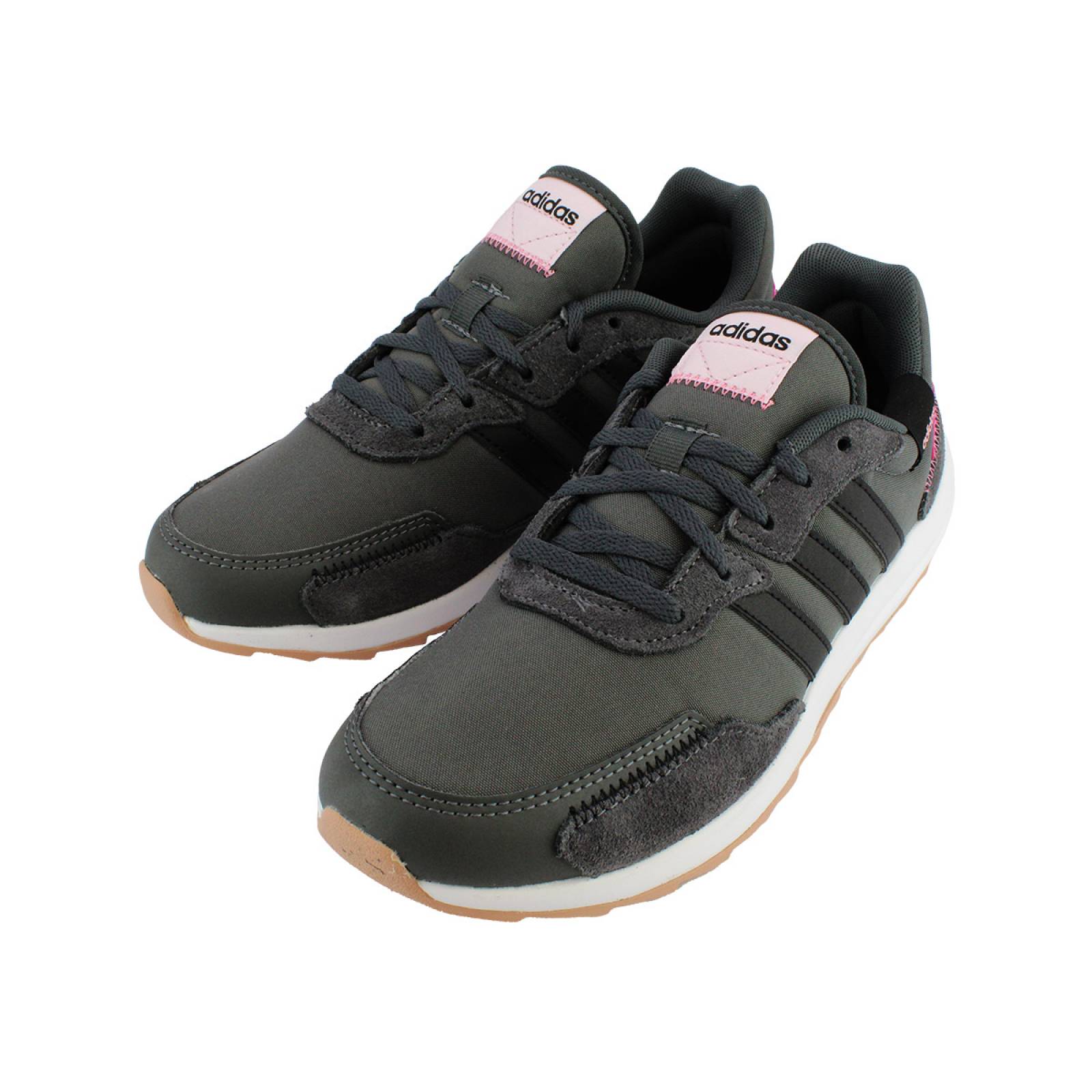 TENIS ADIDAS RETRO RUN GRIS ROSA FY8417