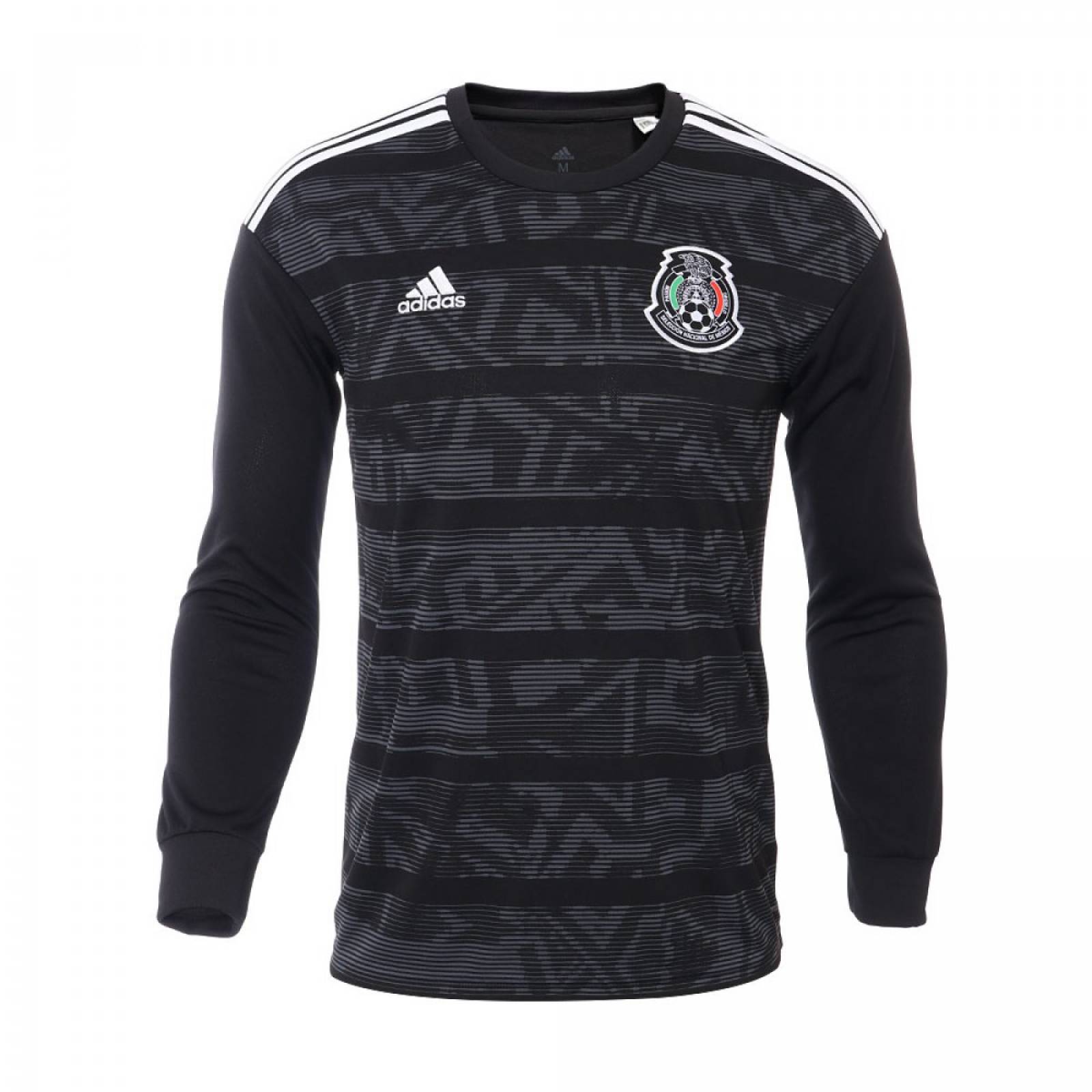 JERSEY ADIDAS MEXICO MANGA LARGA NEGRO CABALLERO DP0207