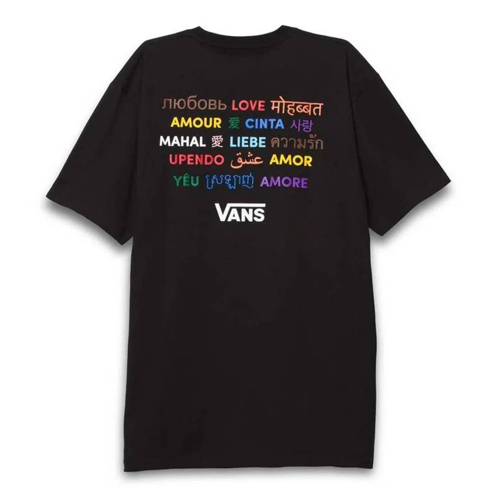 PLAYERA VANS PRIDE SS NEGRO N0A7SOHBLK