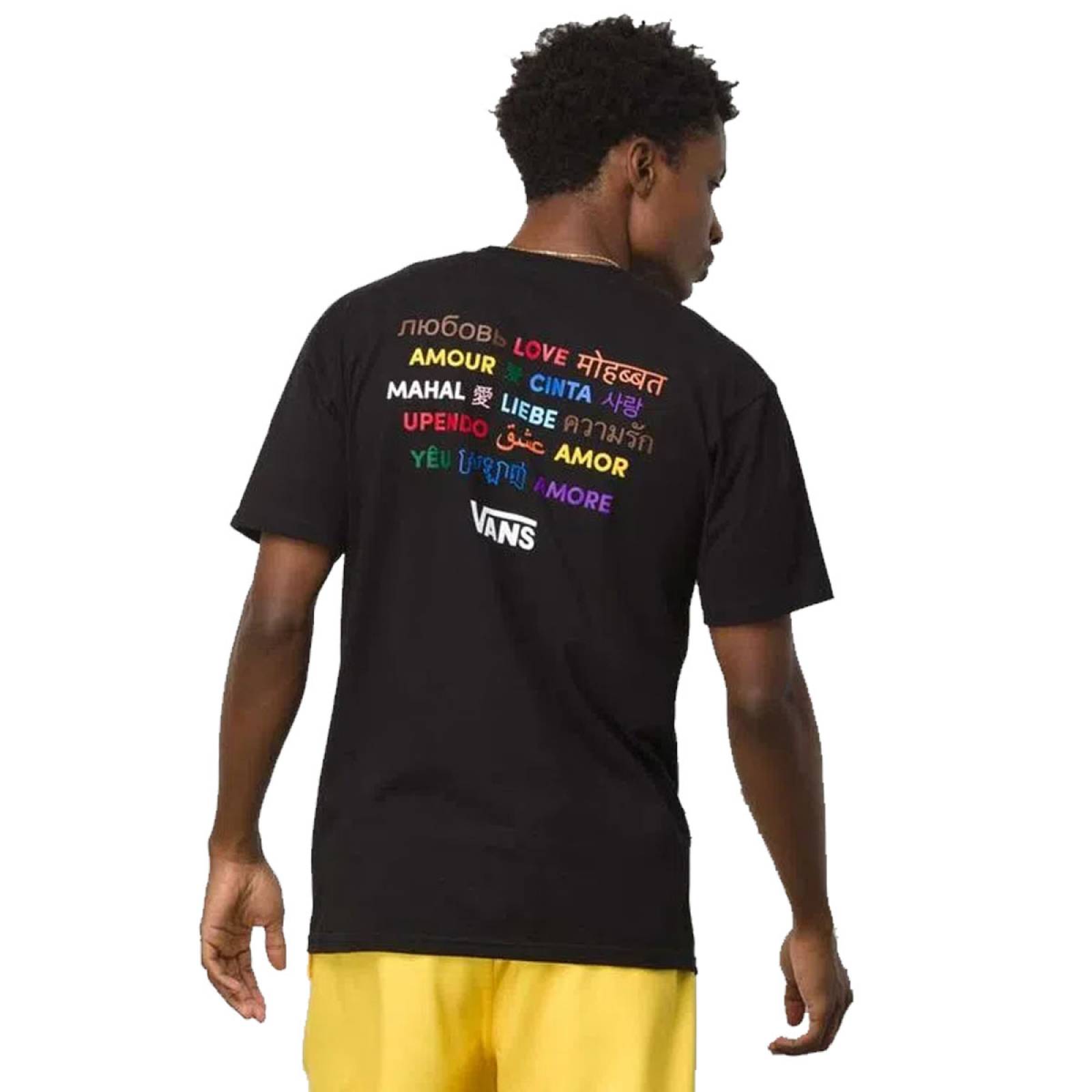 PLAYERA VANS PRIDE SS NEGRO N0A7SOHBLK