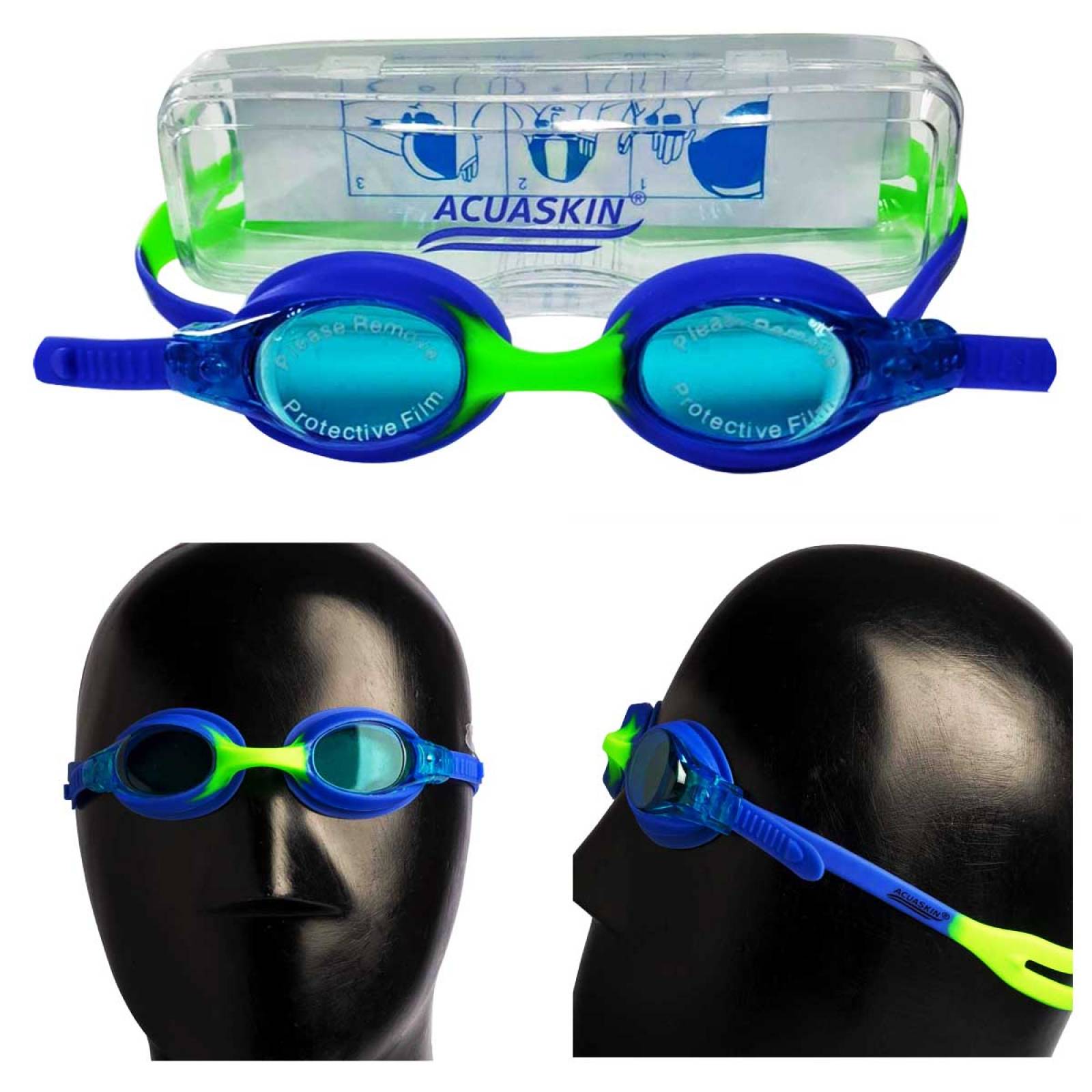 GOOGLE ACUASKIN MANDIBULIN VERDE AZUL GMNDLN00VD