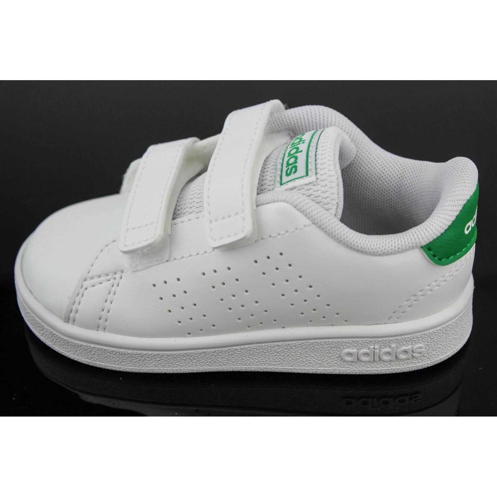 TENIS ADIDAS ADVANTAGE I NIÑO BCO VERDE (10.0 - 21.0)