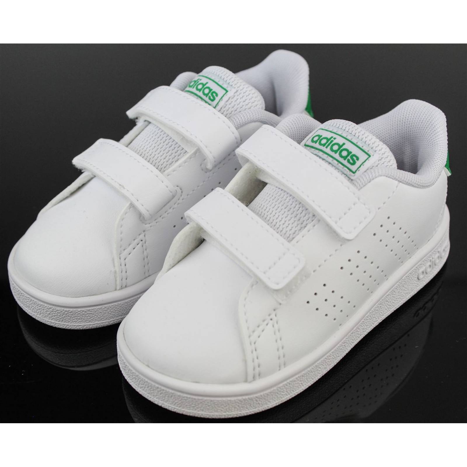 TENIS ADIDAS ADVANTAGE I NIÑO BCO VERDE (10.0 - 21.0)
