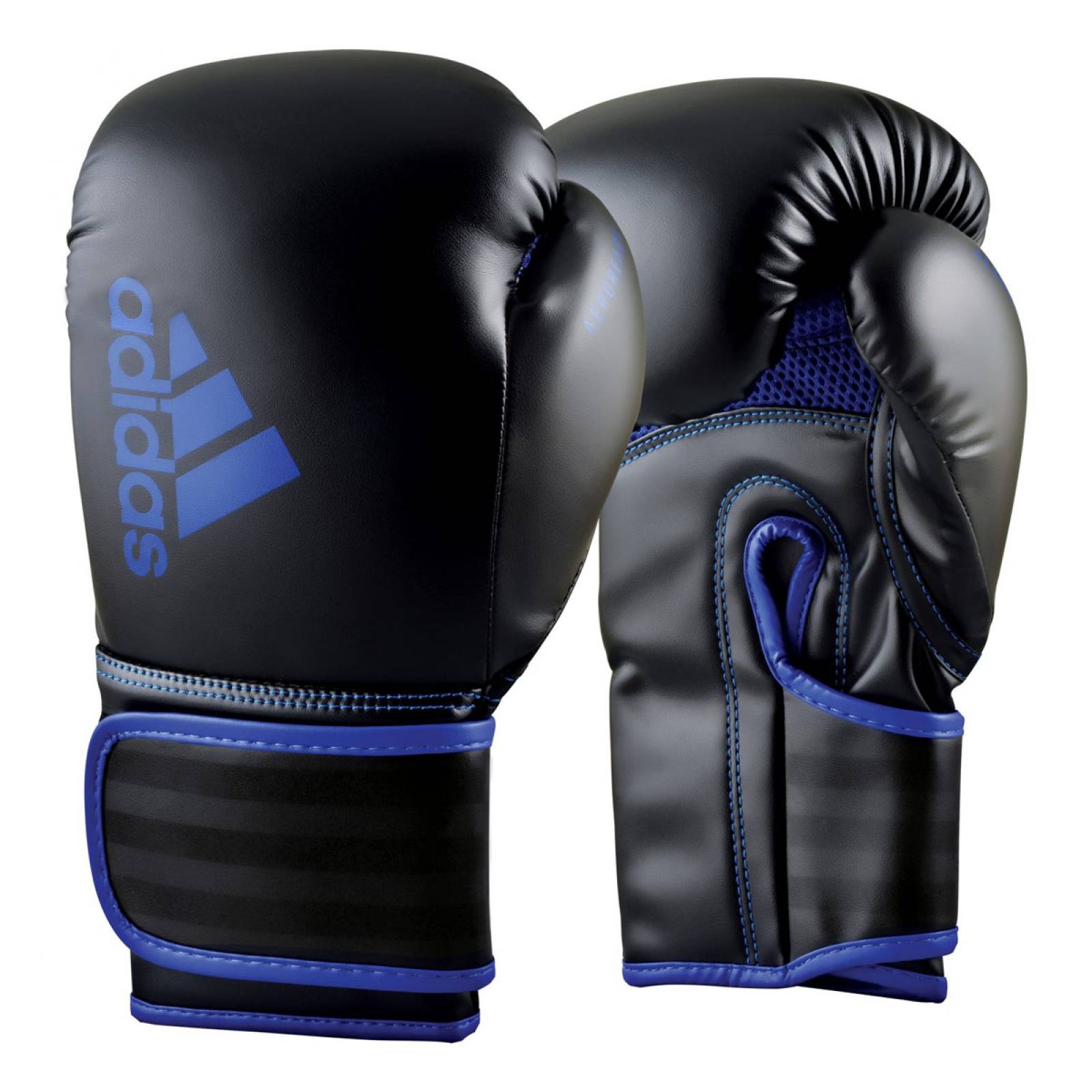 GUANTE DE BOX ADIDAS HYBRID NEGRO AZUL ADIH80AZ