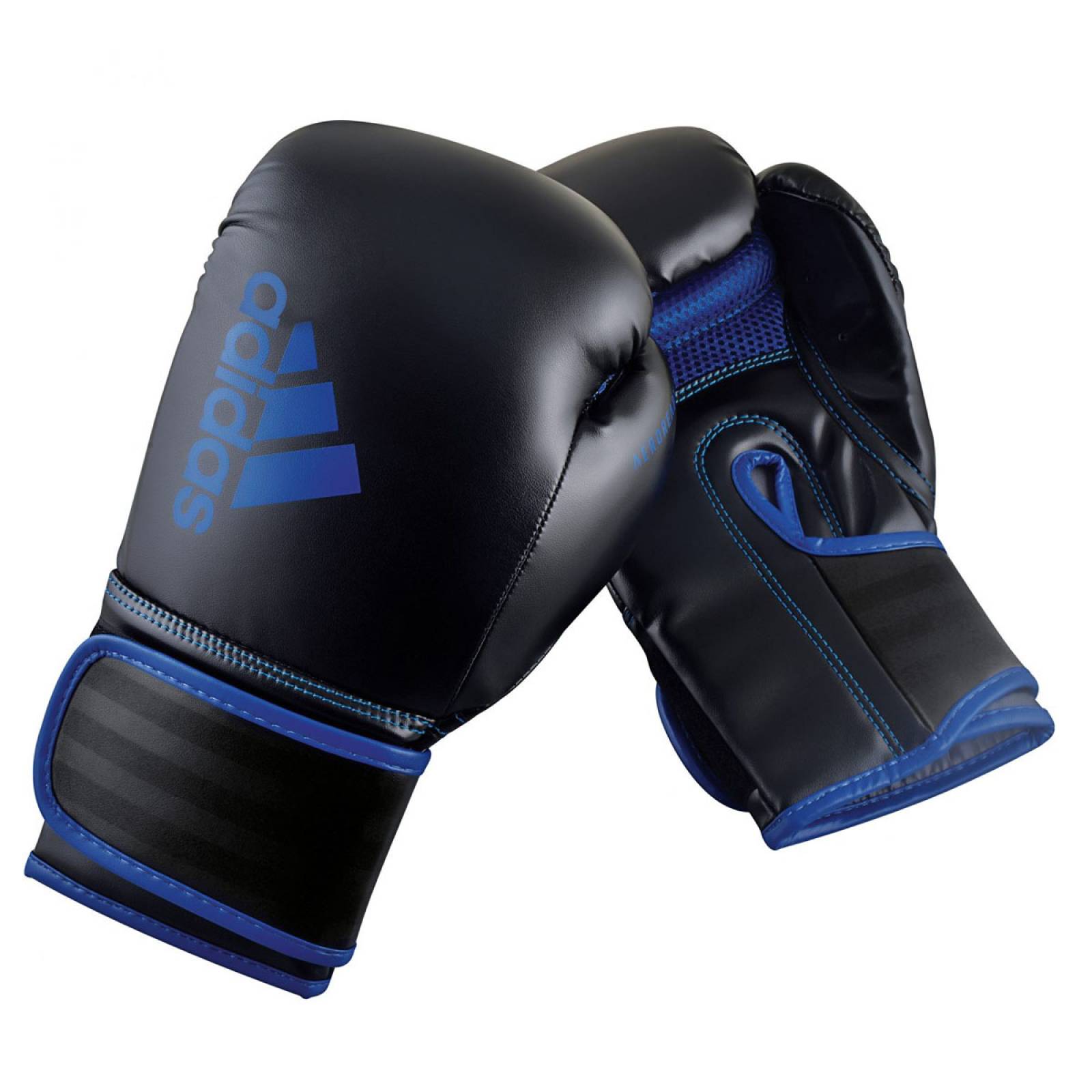 GUANTE DE BOX ADIDAS HYBRID NEGRO AZUL ADIH80AZ