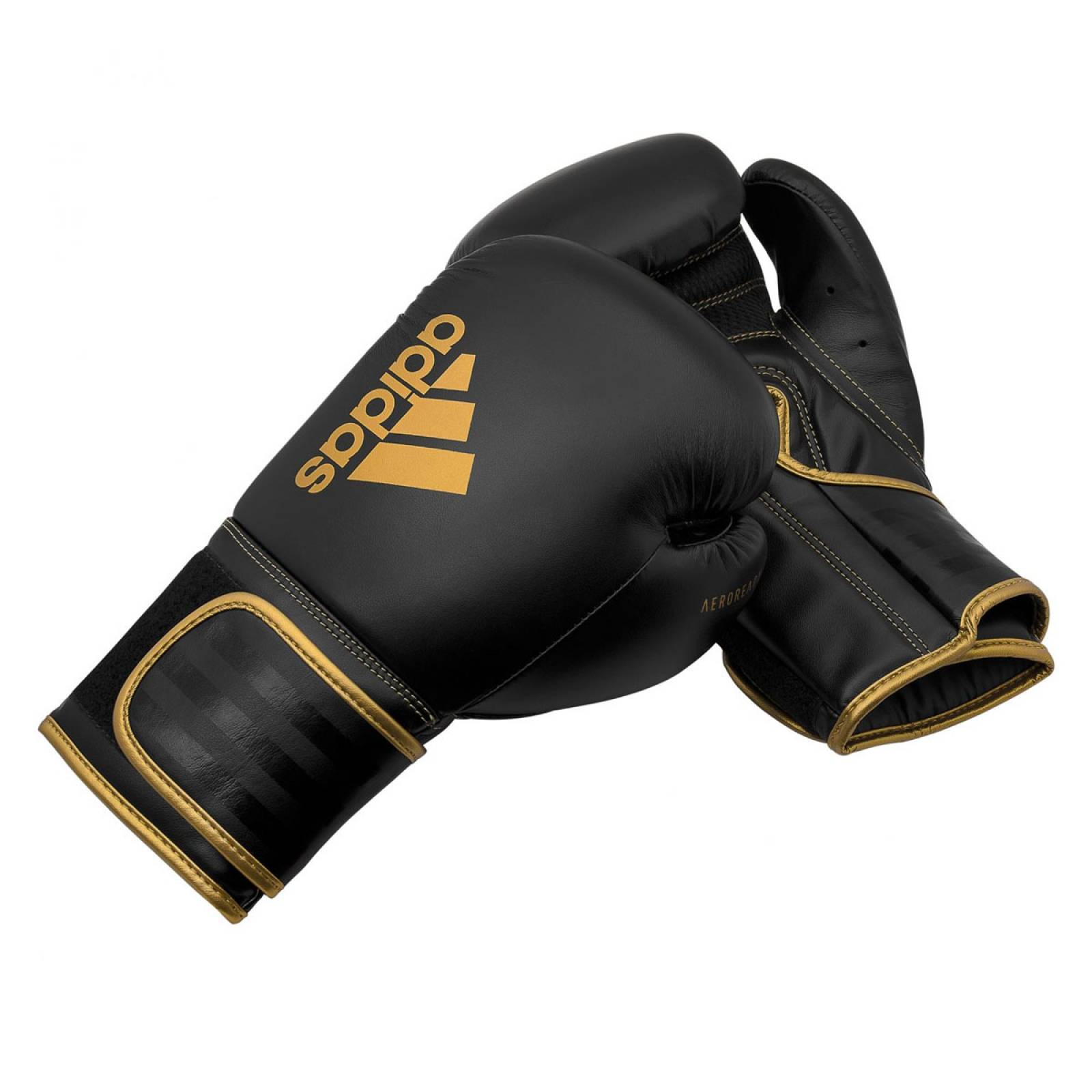 GUANTES DE BOX ADIDAS HYBRID NEGRO ORO ADIH80ORO