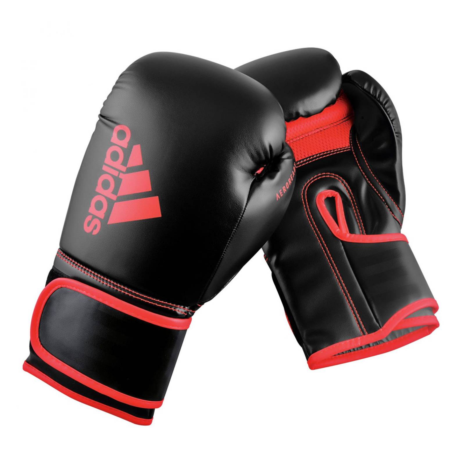 GUANTES DE BOX ADIDAS HYBRID NEGRO ROJO ADIH80RJ