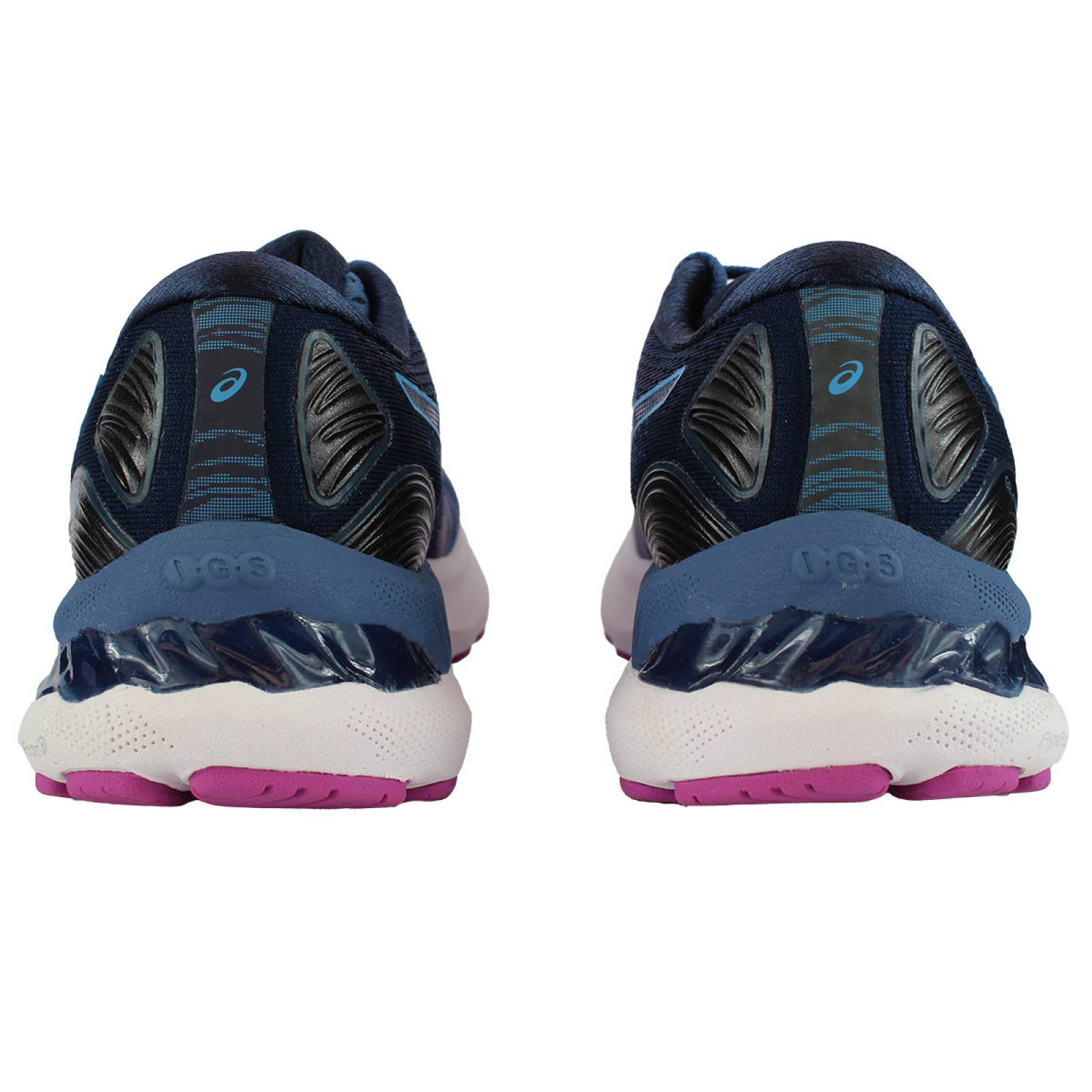 TENIS ASICS DAMA NIMBUS 23 MORADO AZUL (22.5 - 30)