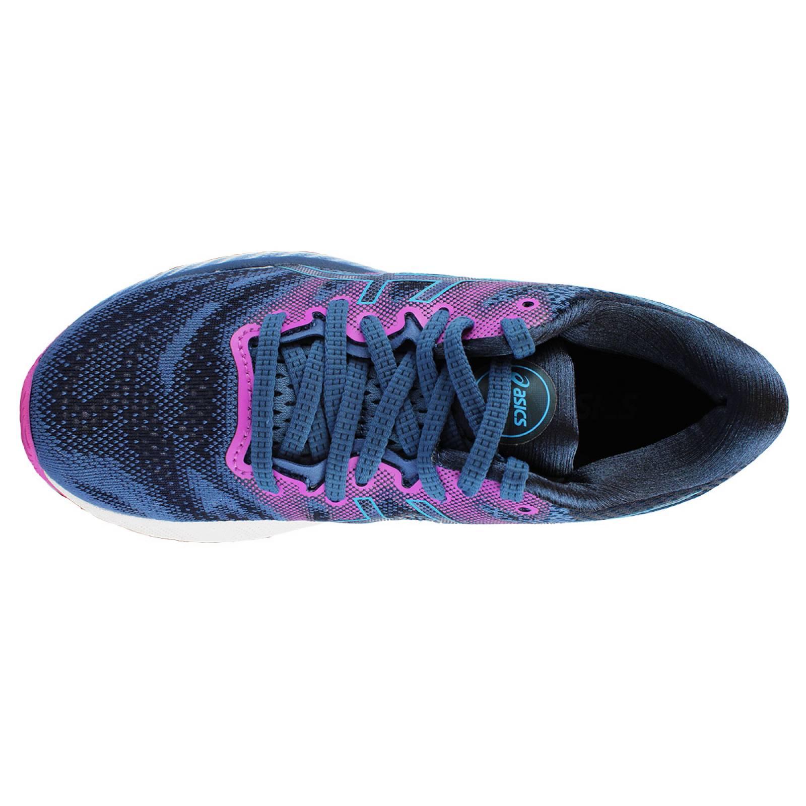 TENIS ASICS DAMA NIMBUS 23 MORADO AZUL (22.5 - 30)