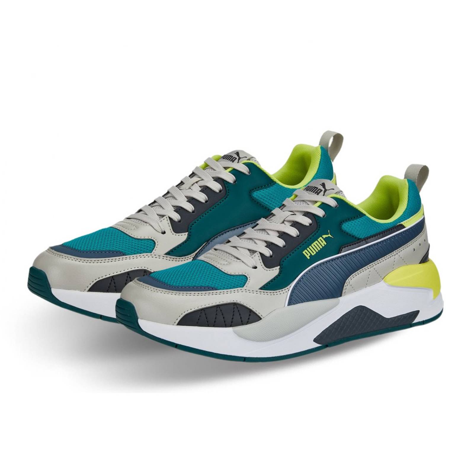TENIS PUMA X-RAY 2 SQUARE GRIS VERDE 37310854