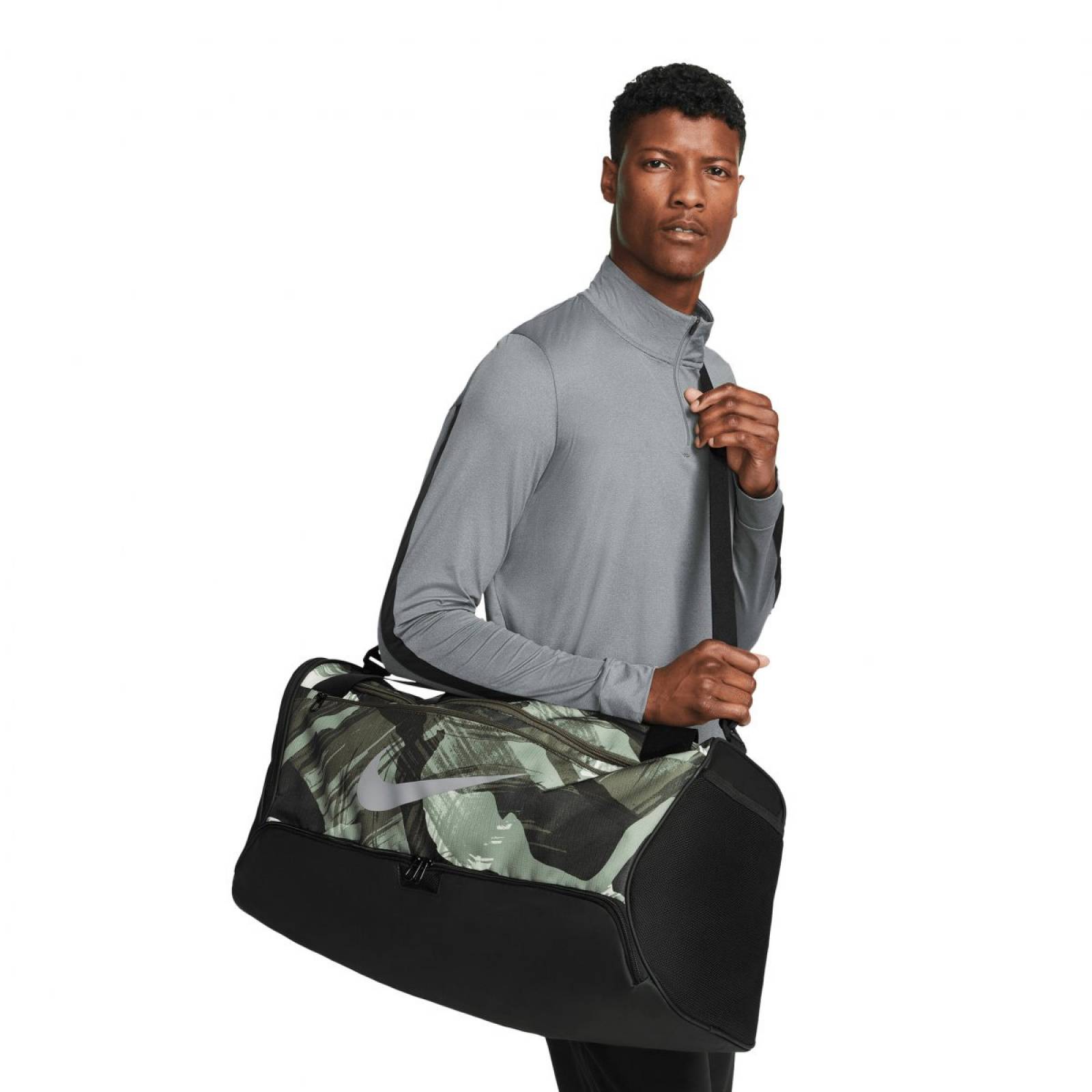 MALETA NIKE BRASILIA M DUFF VERDE CAMO DQ5234222