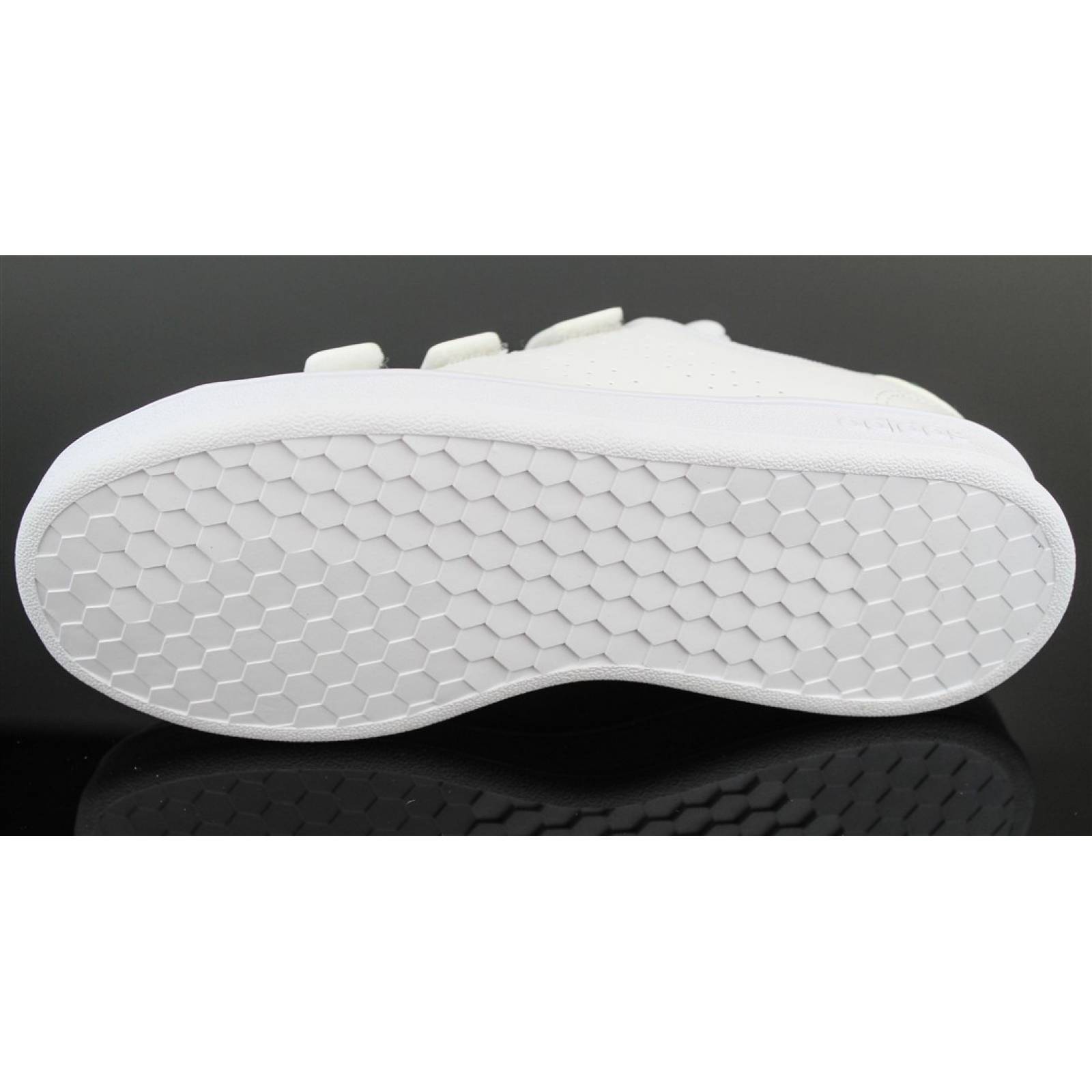 TENIS ADIDAS ADVANTAGE JOVEN BLANCO CON VERDE