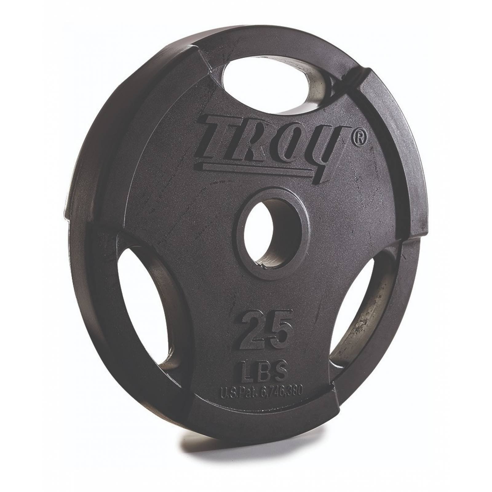 Disco Olimpico 25Lb Troy Rubber Inter-locking Grip Plate