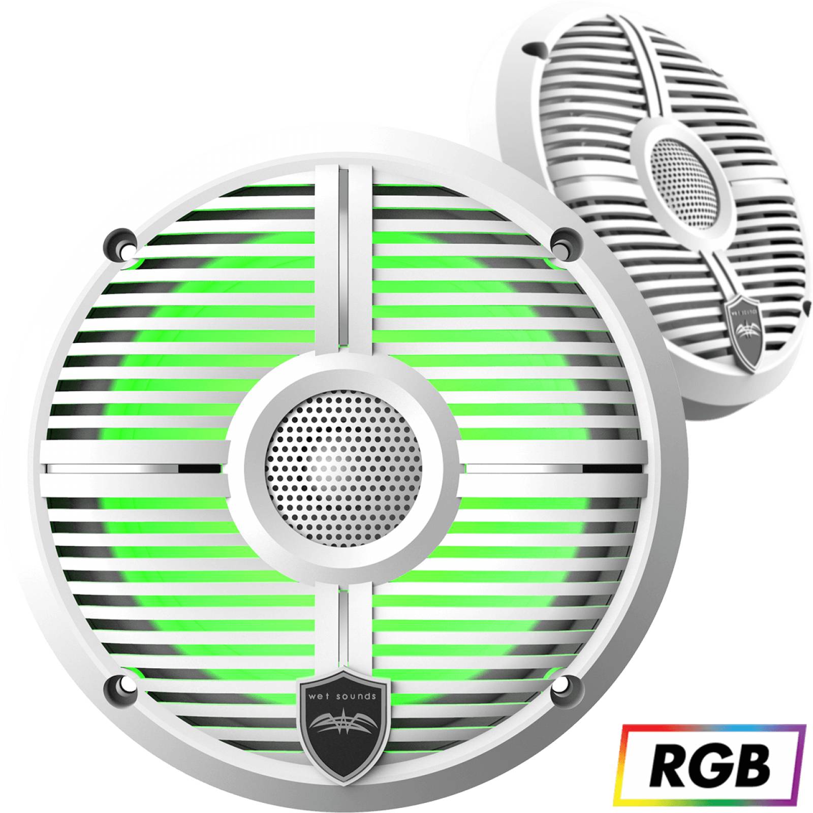 Bocinas Coaxiales Marinas Wet Sounds RECON 6 XW-W RGB 120 Watts 6.5 Pulgadas 4 Ohms Color Blanco 